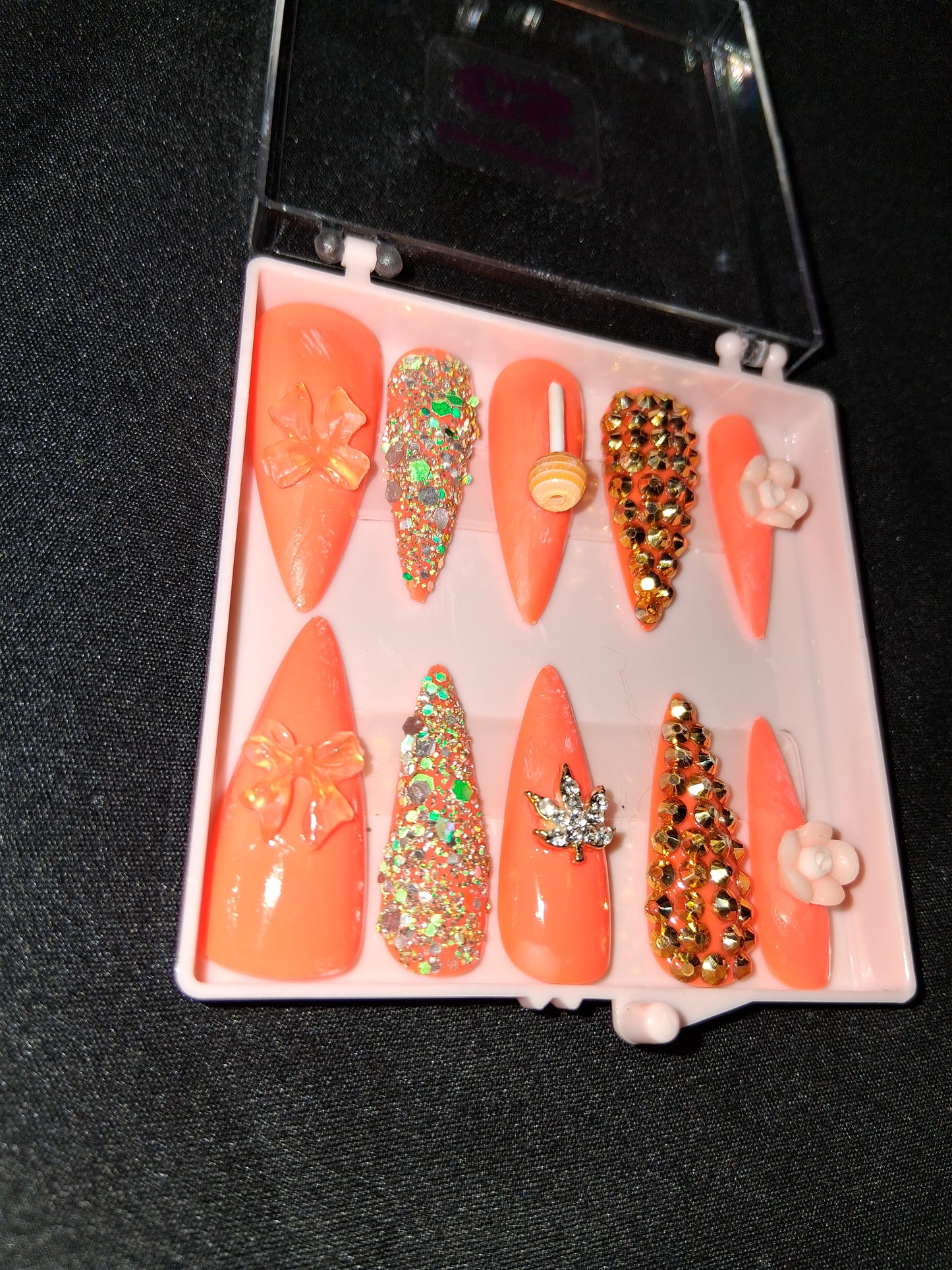 COCOMONEY NAILS CUSTOM ONE OF A KIND PIECES WITH NAIL BAG AND FREE GIFTS