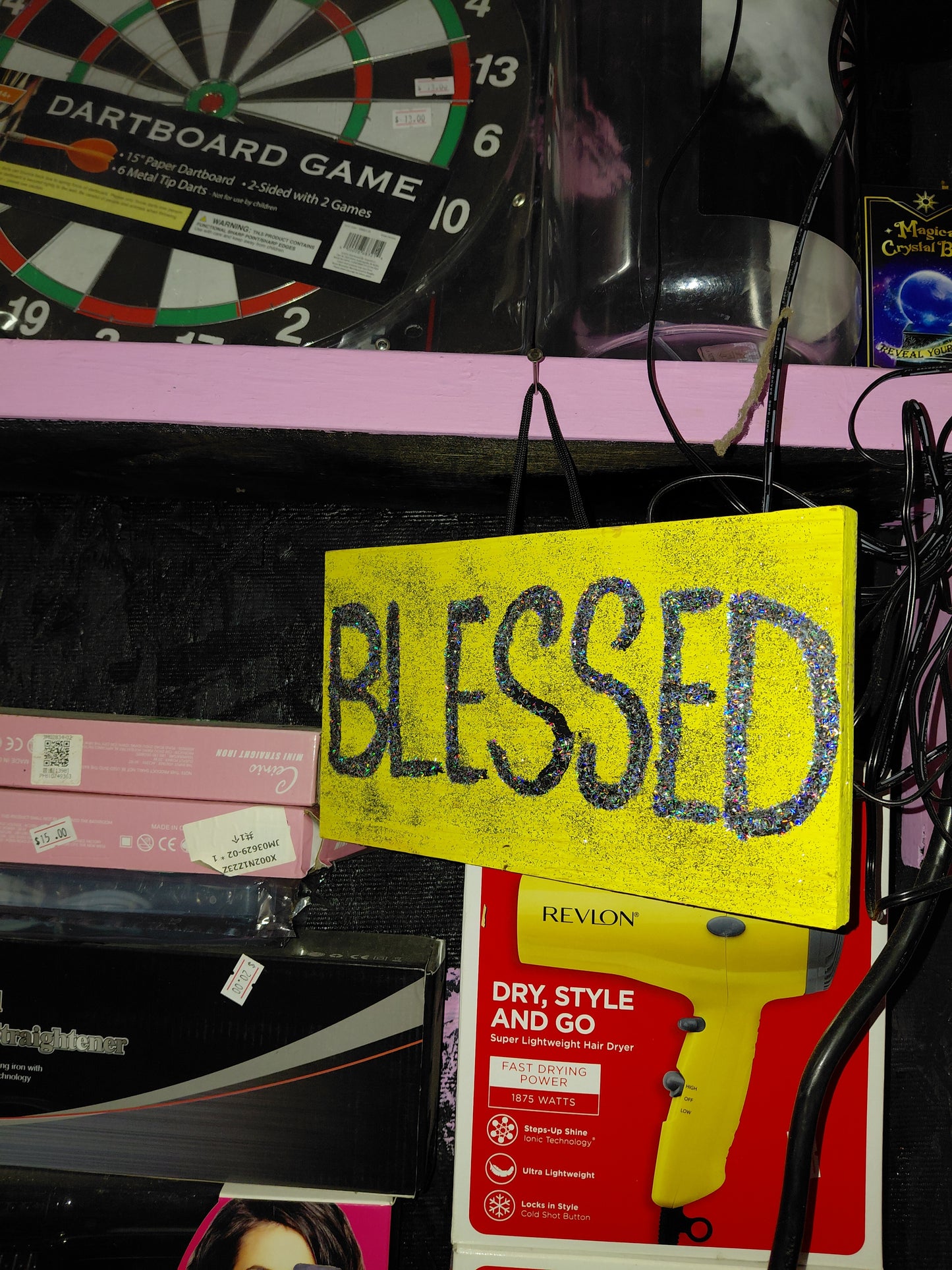 COCOMONEY ART Blessed Bling 1 OF 1 CUSTOM PIECE BY COCOMONEY painting on wood