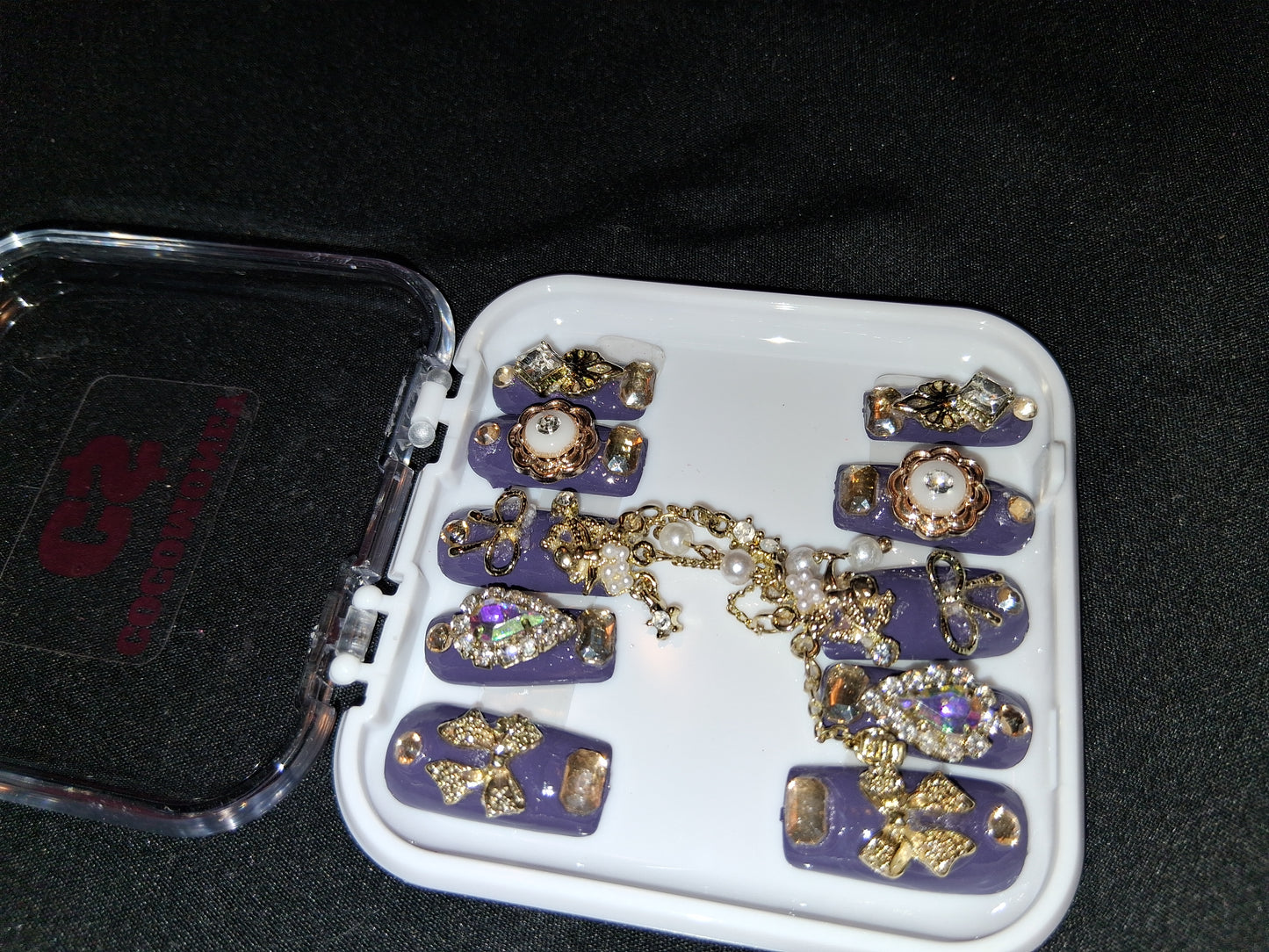 COCOMONEY NAILS CUSTOM ONE OF A KIND PIECES WITH NAIL BAG AND FREE GIFTS ACRYLIC