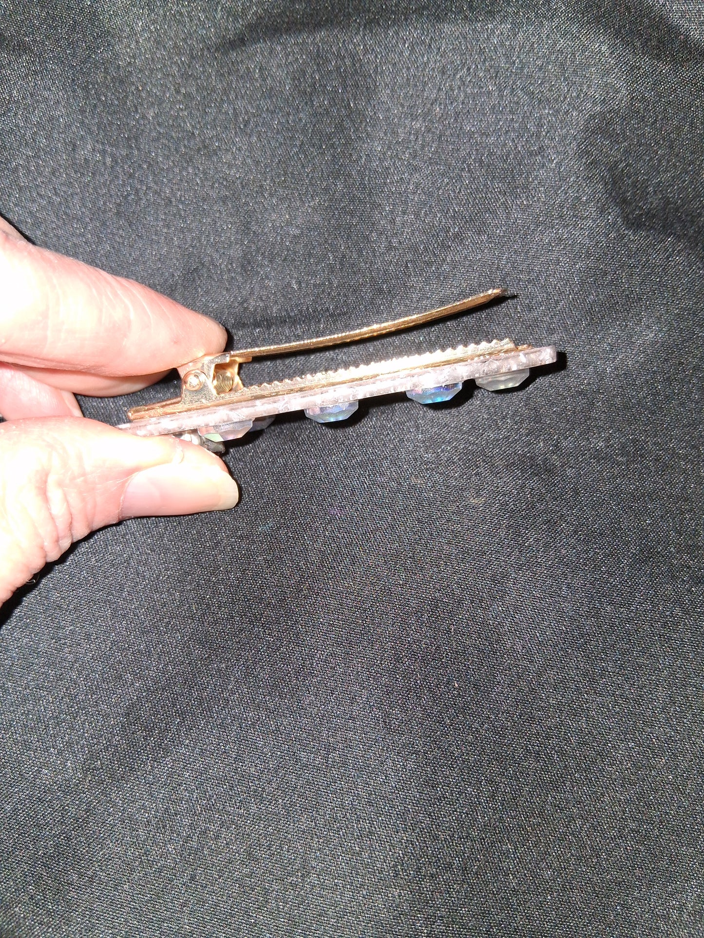 COCOMONEY HAIR CLIP 3INCH CUSTOM 1 OF A KIND PIECE with gemstones