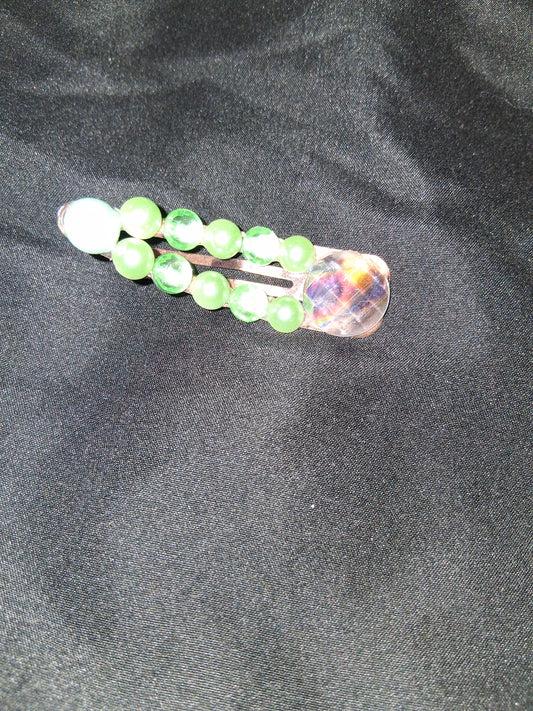 COCOMONEY HAIR CLIP 3INCH CUSTOM 1 OF A KIND PIECE with gemstones