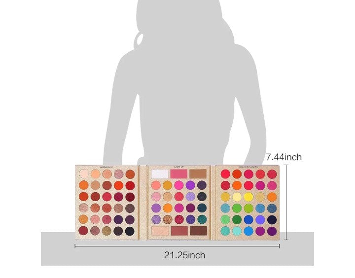 Pro 86 Colors Makeup Kit Matte Shimmer Eye Shadow Highlighters Contour Blush Powder All In One