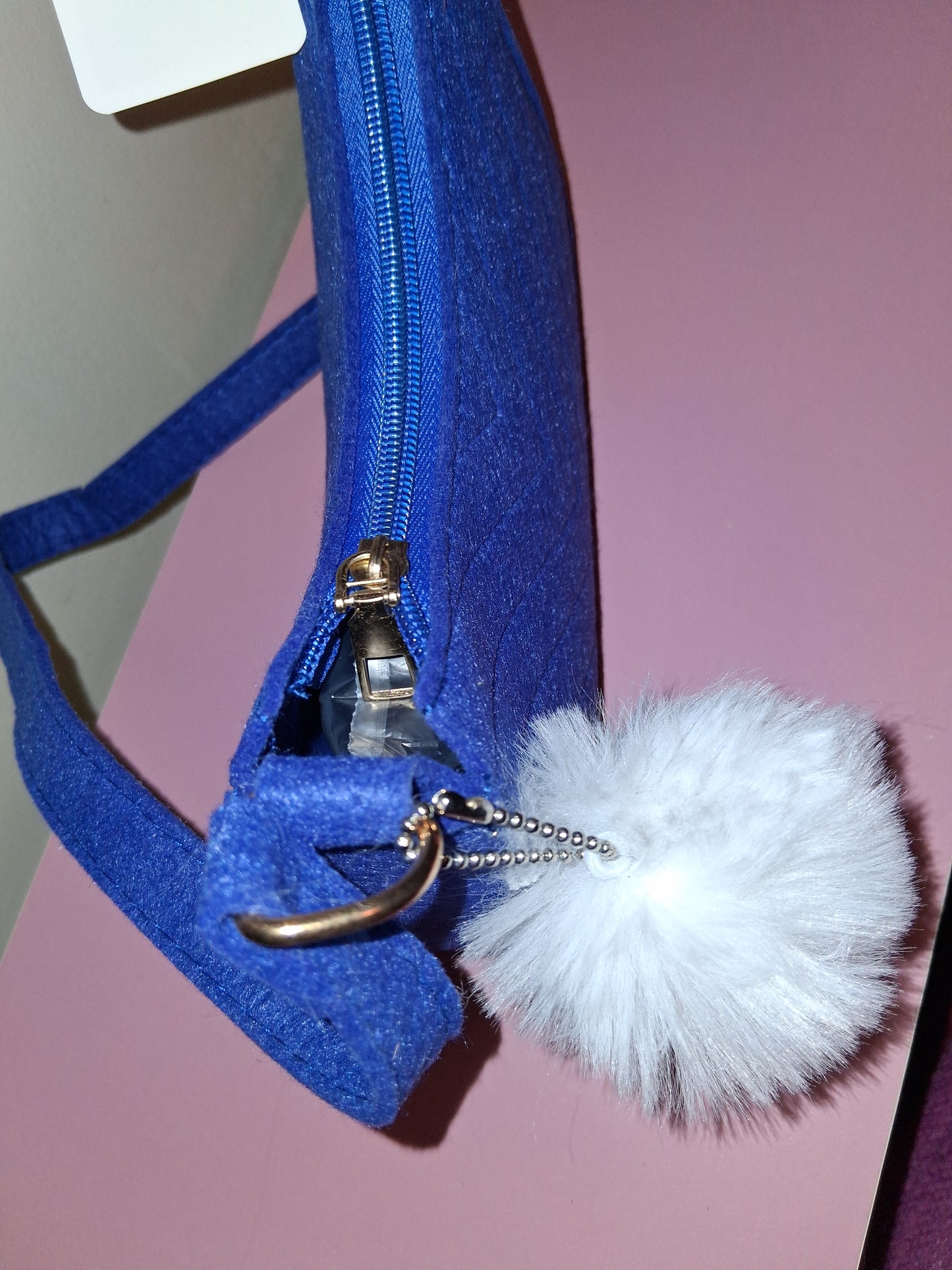 COCOMONEY MINI HANDBAG BLUE 8IN BY 4HALF IN BY 2HALF IN only 1