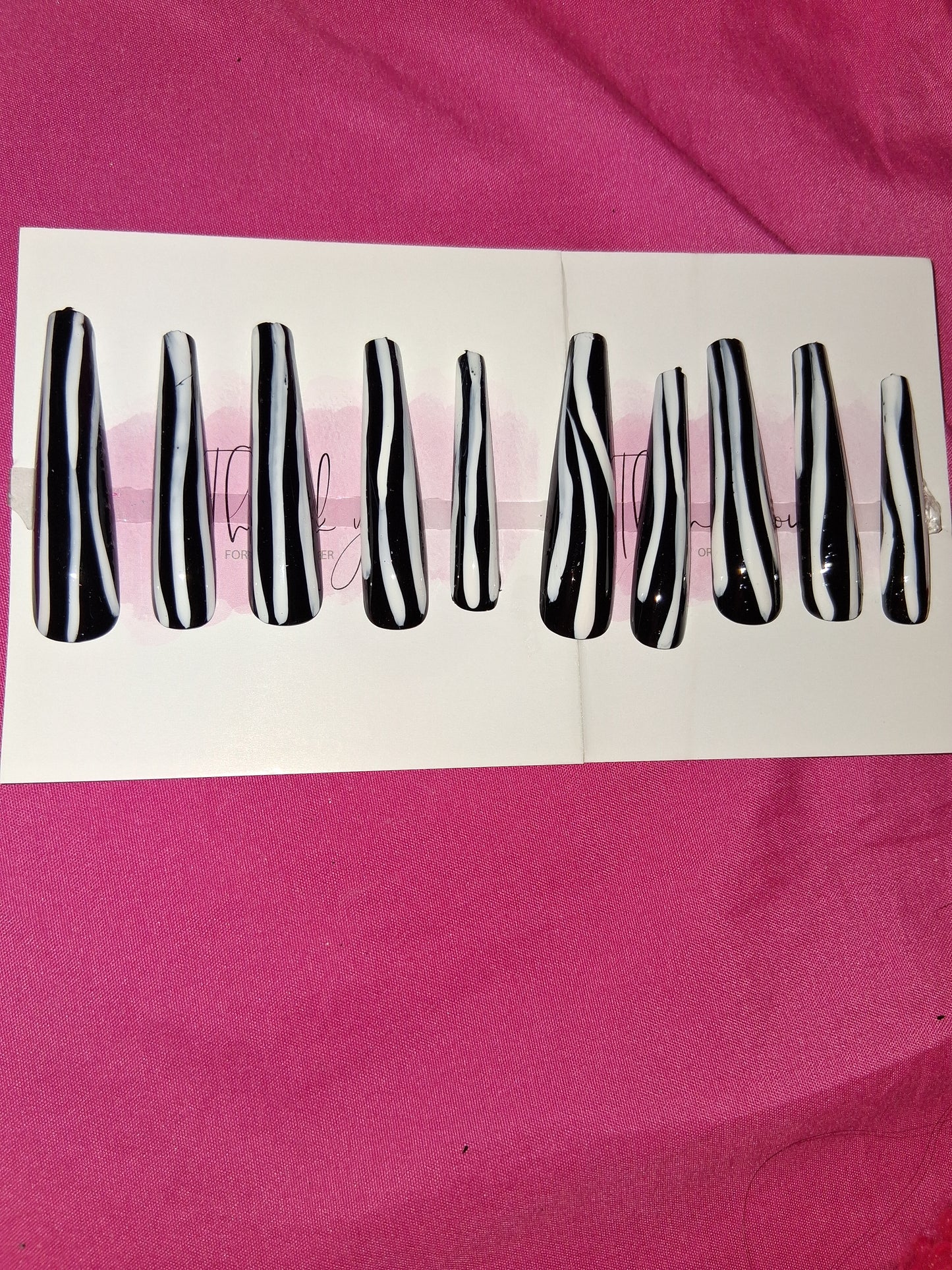 COCOMONEY NAILS CUSTOM 1 OF 1 GLUE ON PRESS ON COMES WITH FREE GIFTS #g11