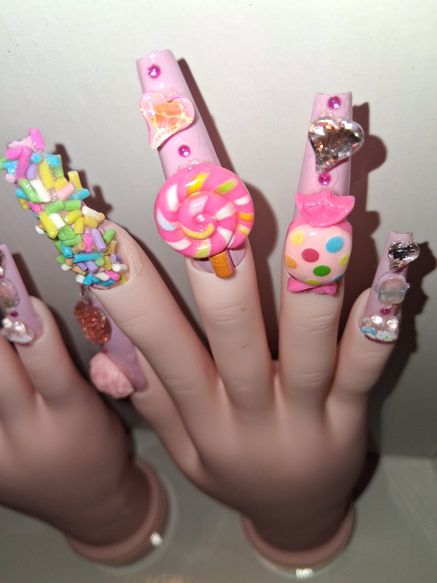 COCOMONEY NAILS CUSTOM 1 OF 1 GLUE ON PRESS ON COMES WITH FREE GIFTS #o90