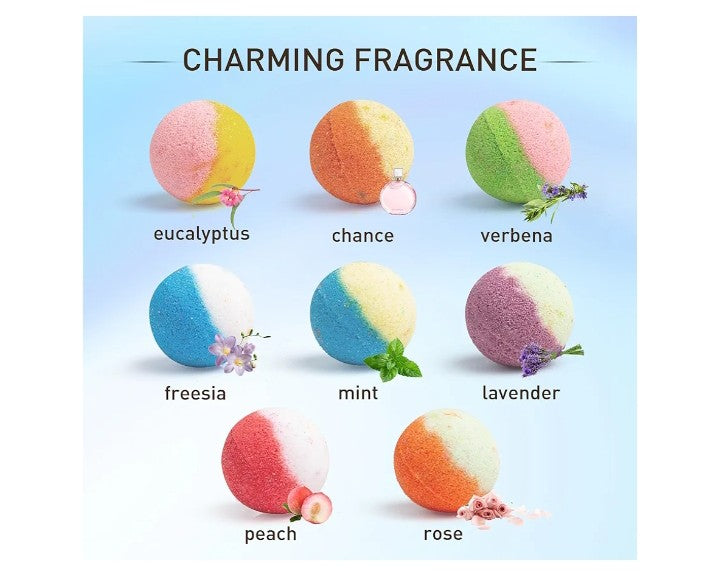 48 Natural & Organic Bath Bombs for Women and Kids, Rich in Essential Oils, Relaxation and Stress Relief, BathBombs Gift Set for Mothers Day, Christmas, Valentines Day & Birthday