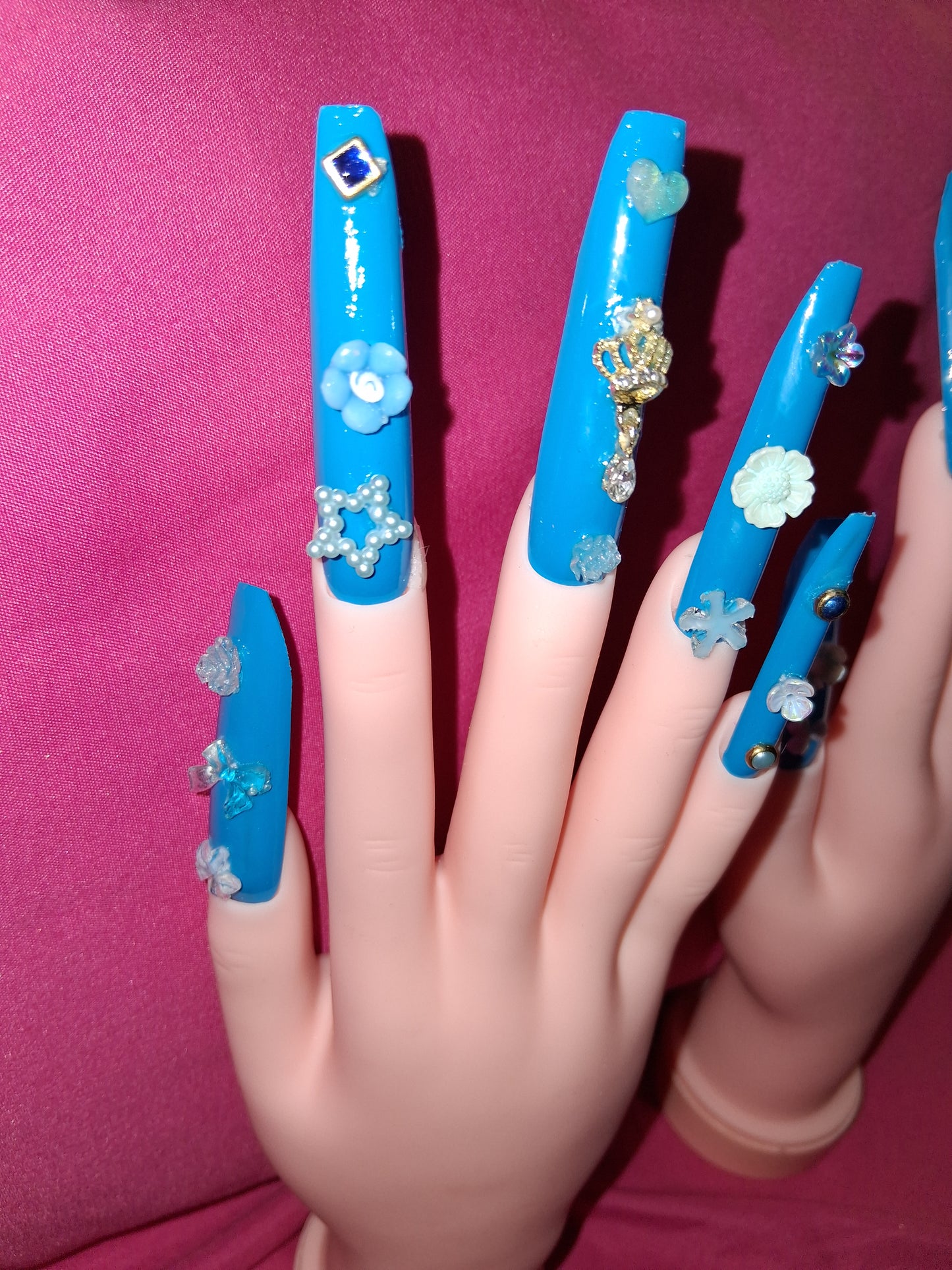 COCOMONEY NAILS CUSTOM 1 OF 1 GLUE ON PRESS ON COMES WITH FREE GIFTS #o5