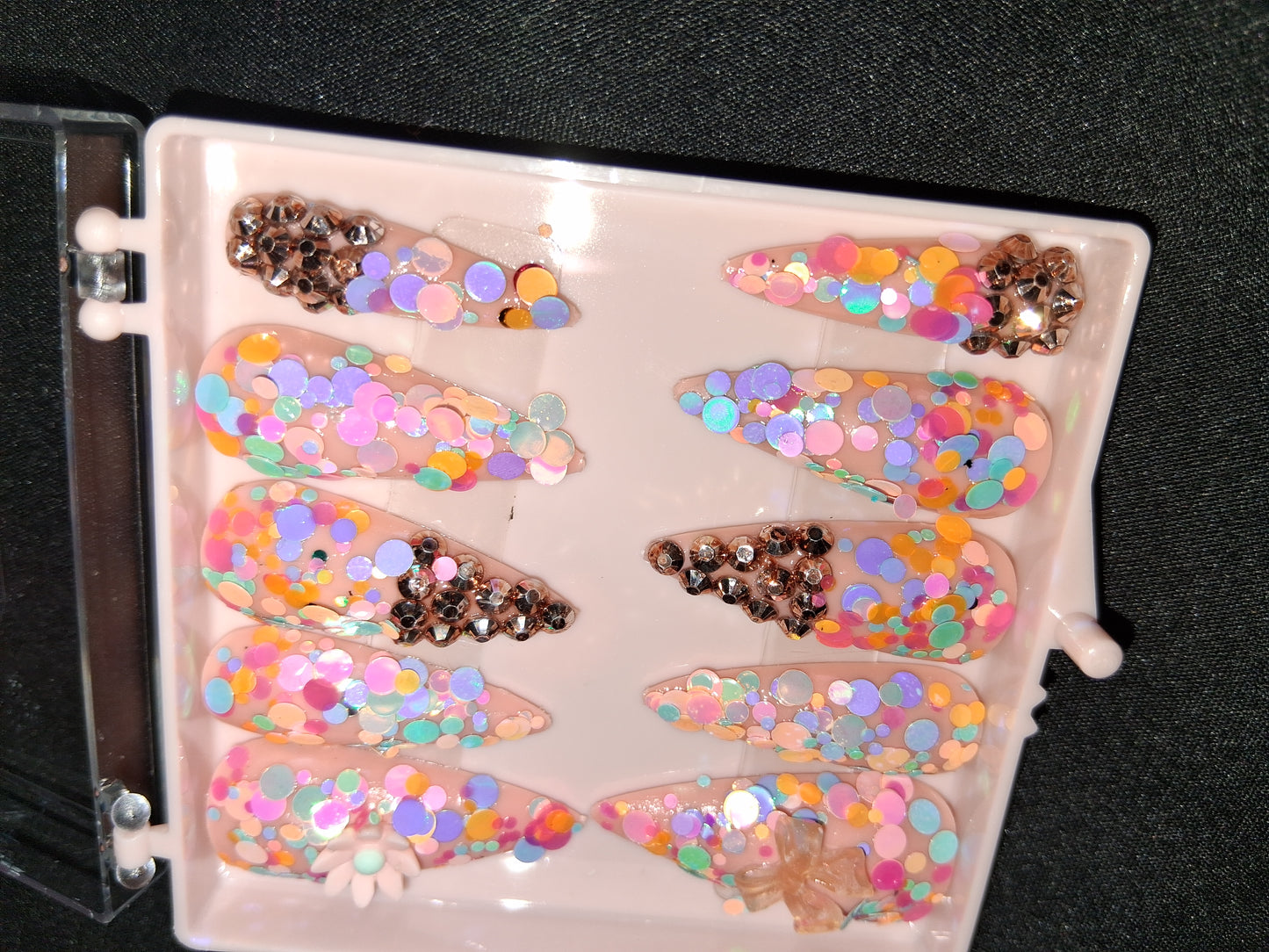 COCOMONEY NAILS CUSTOM ONE OF A KIND PIECES WITH NAIL BAG AND FREE GIFTS ACRYLIC