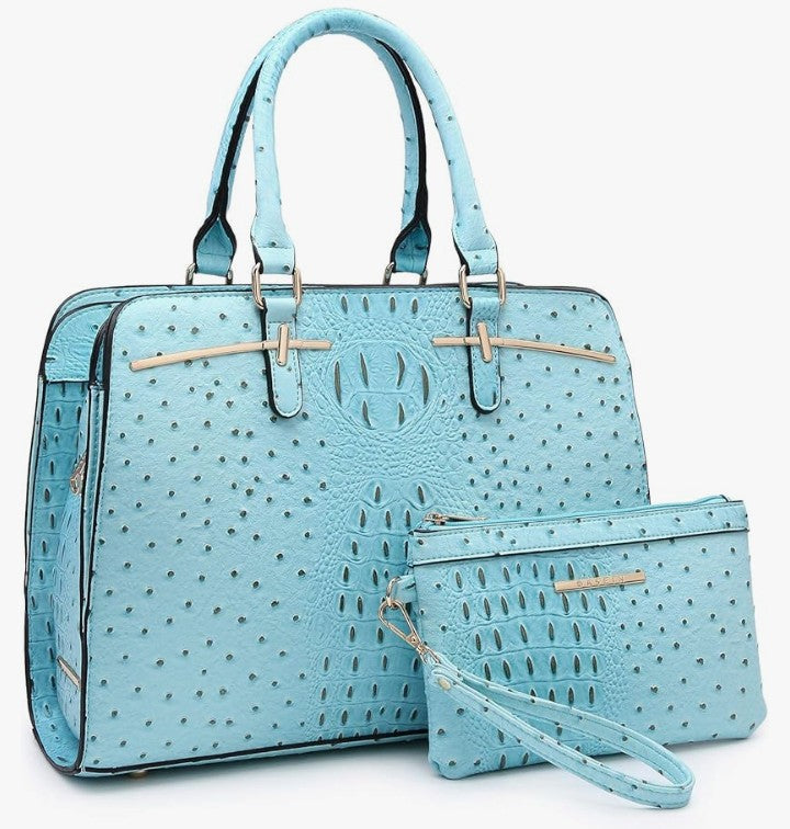 Women Handbag Wallet Tote Bag Shoulder Bag Hobo Bag Top Handle Satchel Purse Set 2pcs w/ 3 Compartments