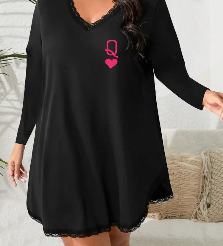 COCOMONEY NIGHT GOWN QUEEN OF HEARTS