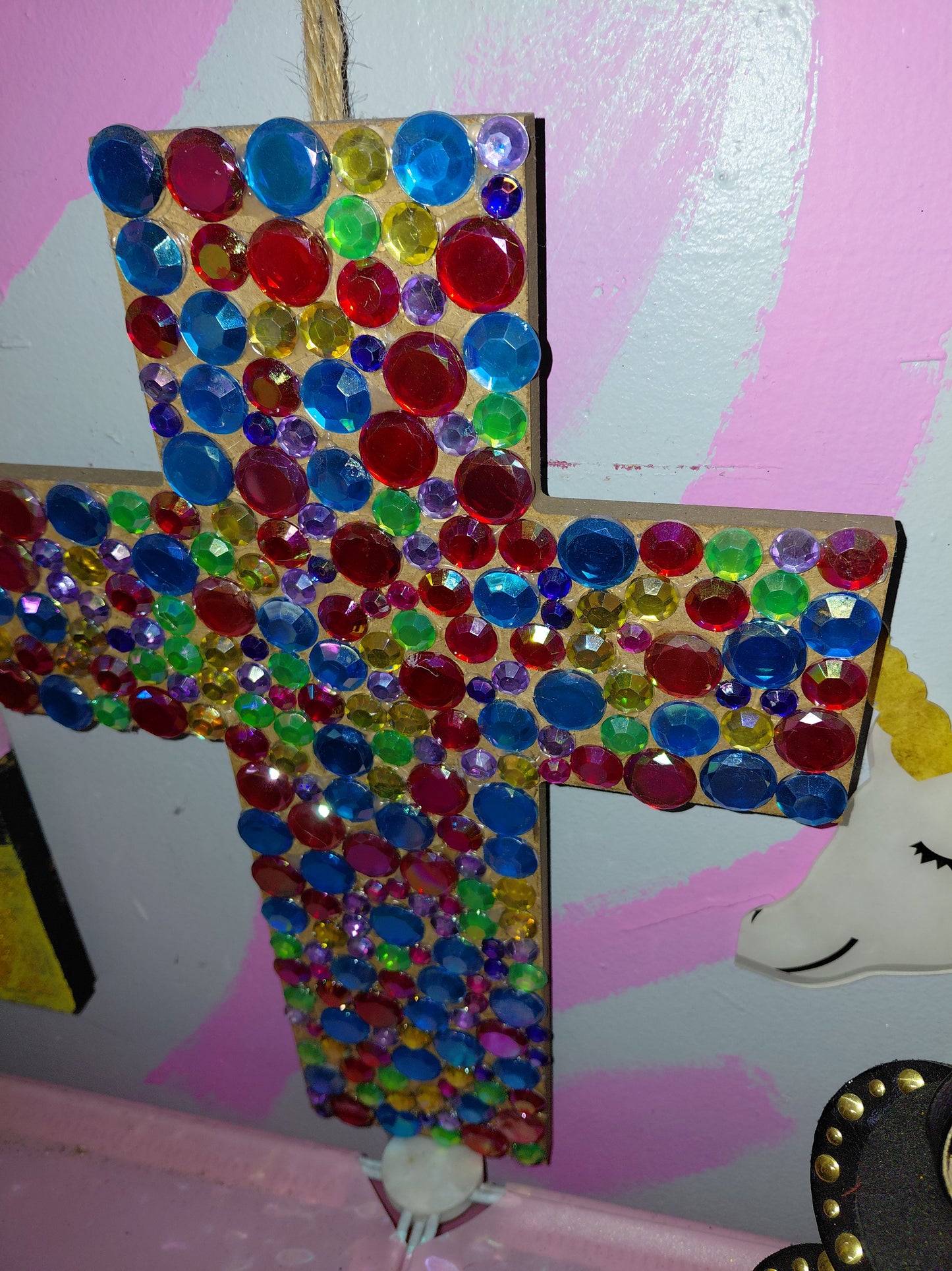 COCOMONEY ART Cross Gem 1 OF 1 CUSTOM PIECE BY COCOMONEY