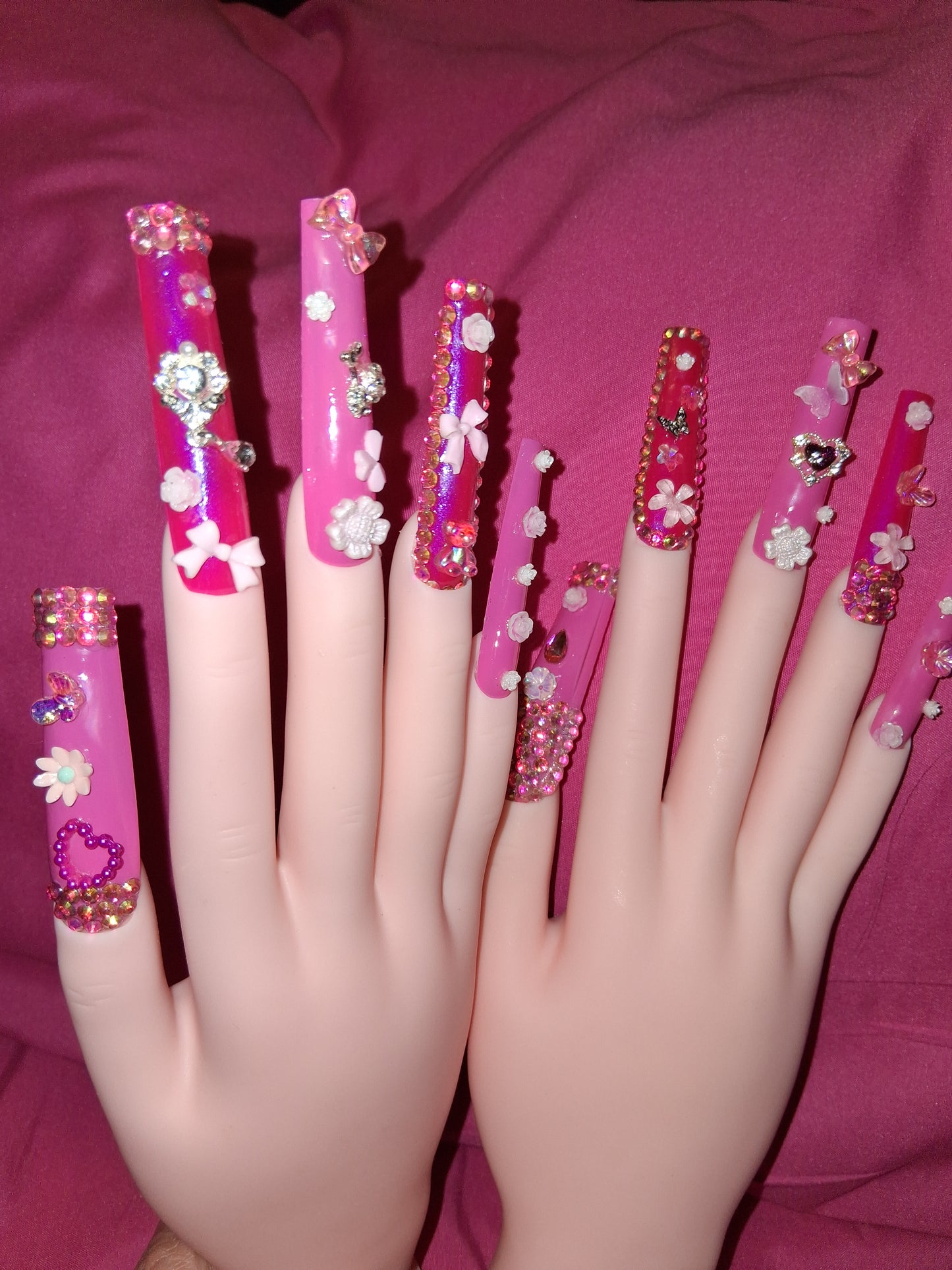 COCOMONEY NAILS CUSTOM 1 OF 1 GLUE ON PRESS ON COMES WITH FREE GIFTS #o66