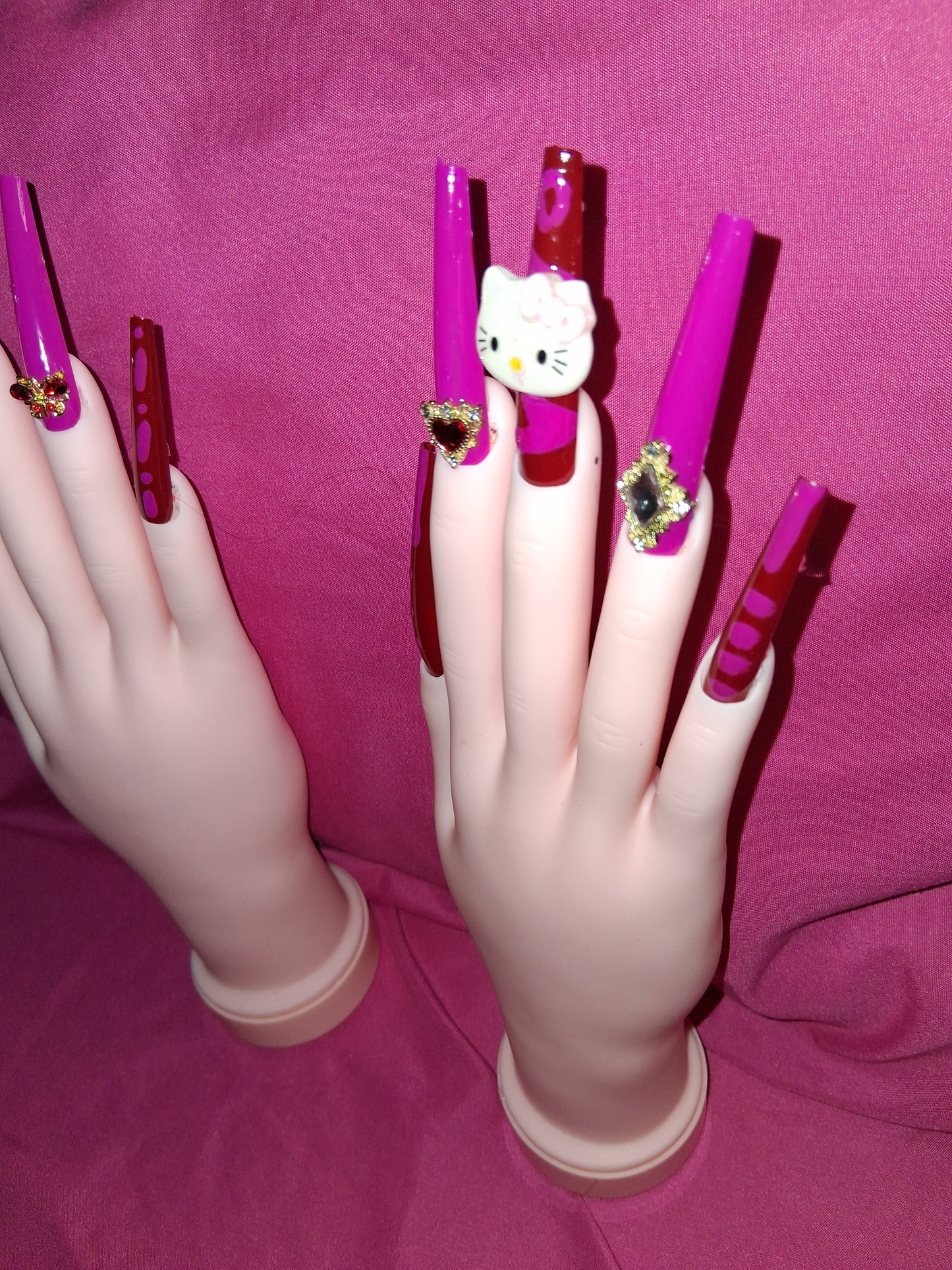 COCOMONEY NAILS CUSTOM 1 OF 1 GLUE ON PRESS ON COMES WITH FREE GIFTS #o15