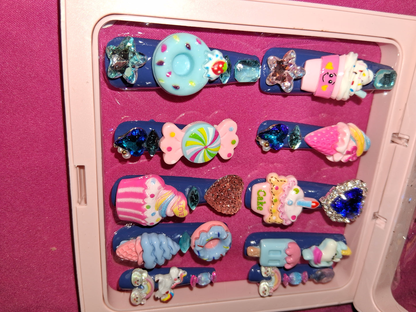COCOMONEY NAILS CUSTOM 1 OF 1 GLUE ON PRESS ON COMES WITH FREE GIFTS #p17