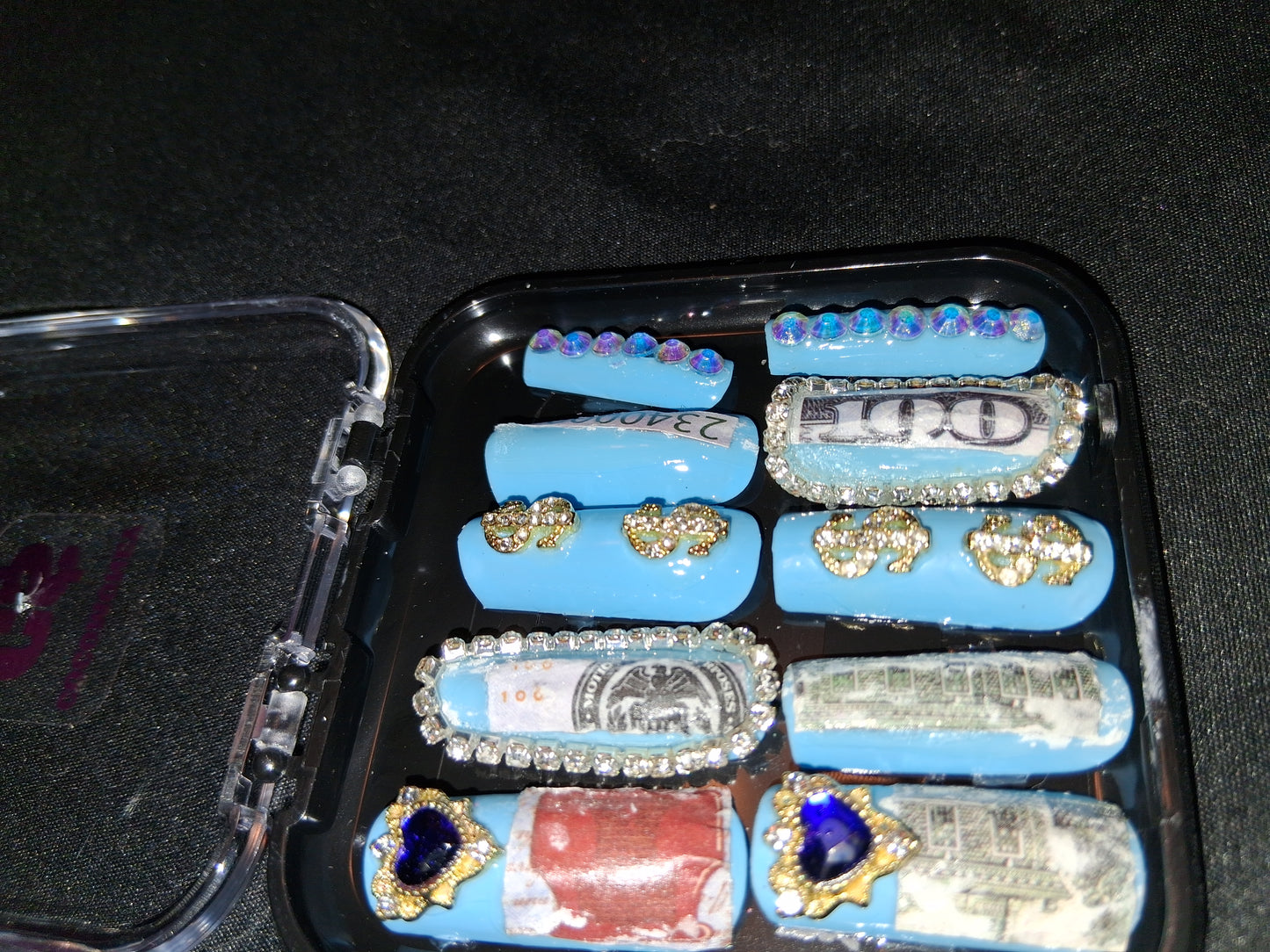 COCOMONEY NAILS CUSTOM ONE OF A KIND PIECES WITH NAIL BAG AND FREE GIFTS