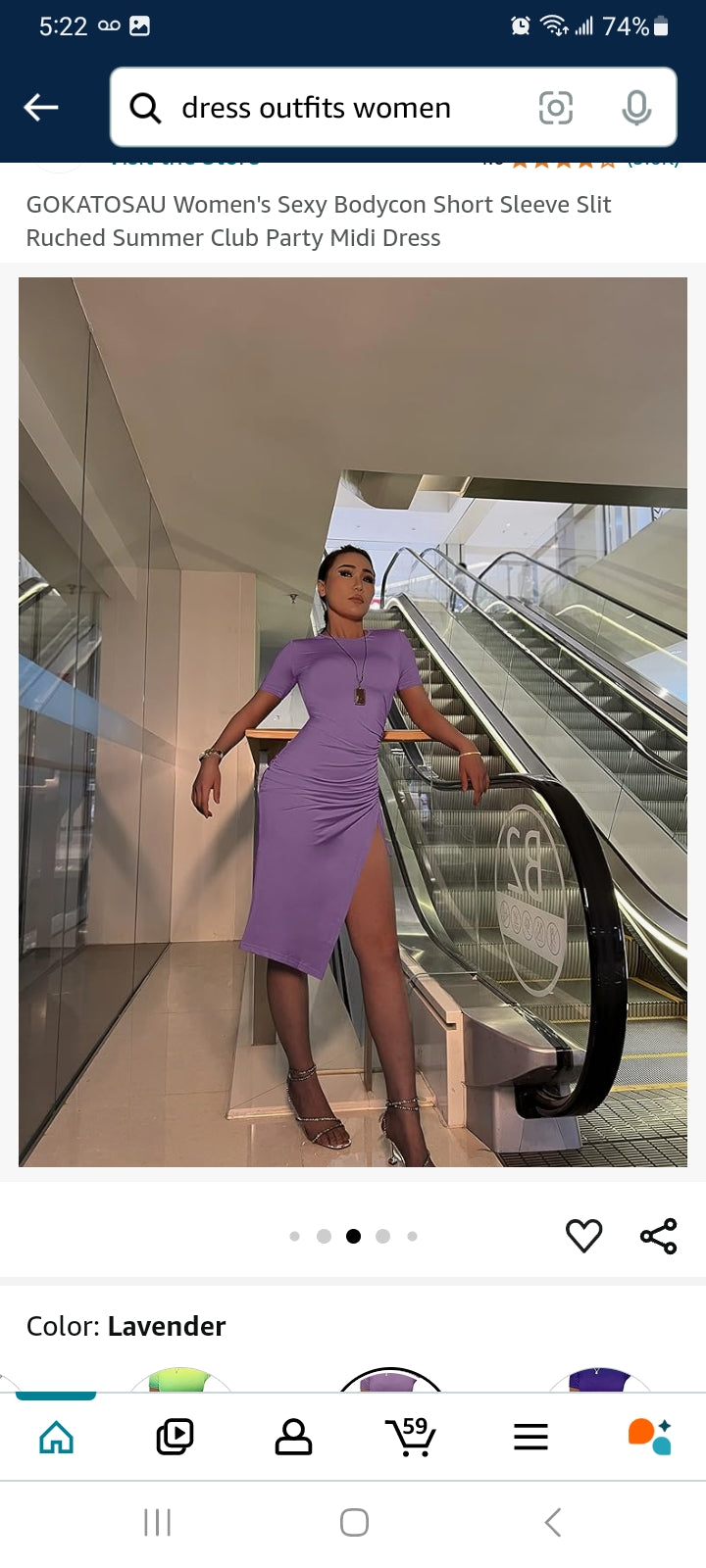 Women's Sexy Bodycon Short Sleeve Slit Ruched Summer Club Party Midi Dress