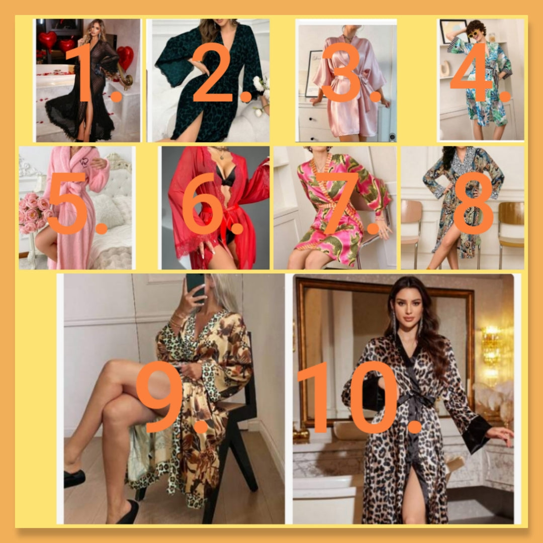 Luxury robes choose number by the item you want