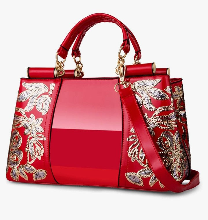 Handbags For Women Patent Leather Designer Purse Suitable for Shopping Party Daily Use