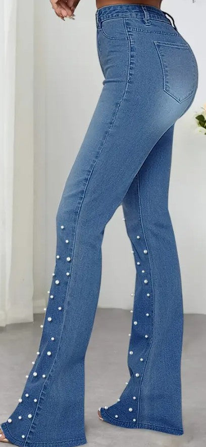 COCOMONEY PEARL JEANS DENIM