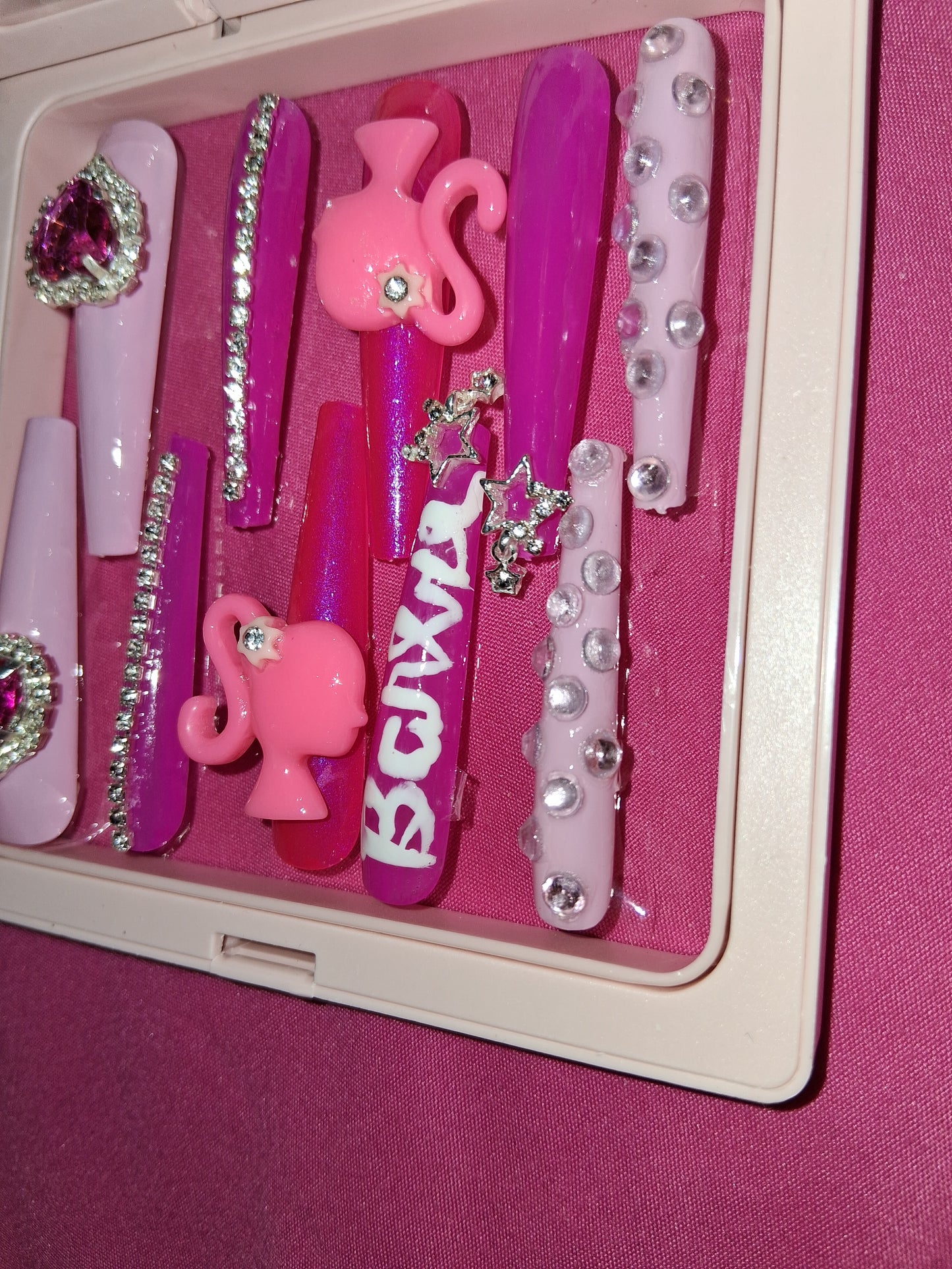 COCOMONEY NAILS CUSTOM 1 OF 1 GLUE ON PRESS ON COMES WITH FREE GIFTS #p45