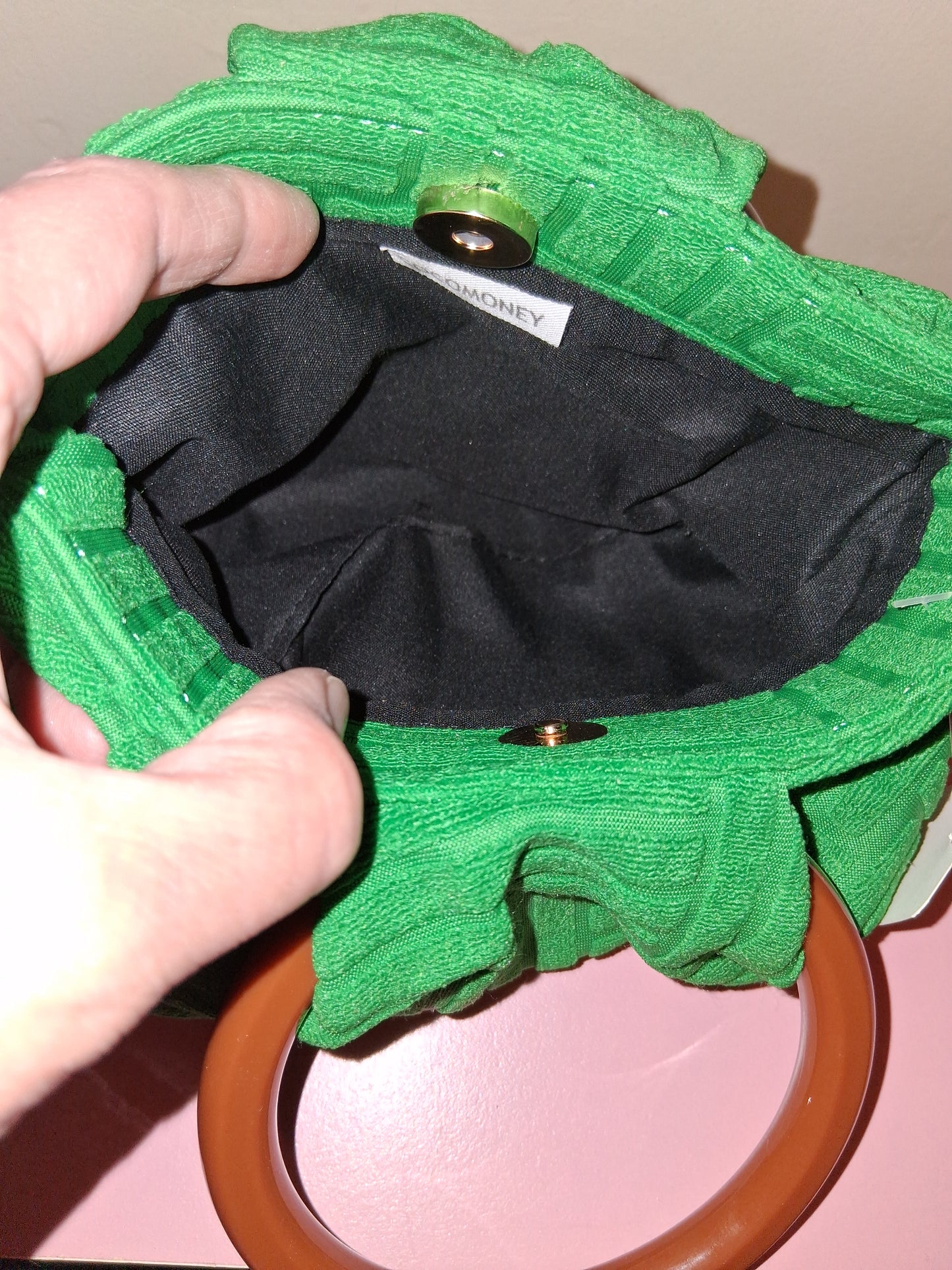 COCOMONEY MINI PURSE GREEN 8IN BY 6IN BY 4IN ONLY 1