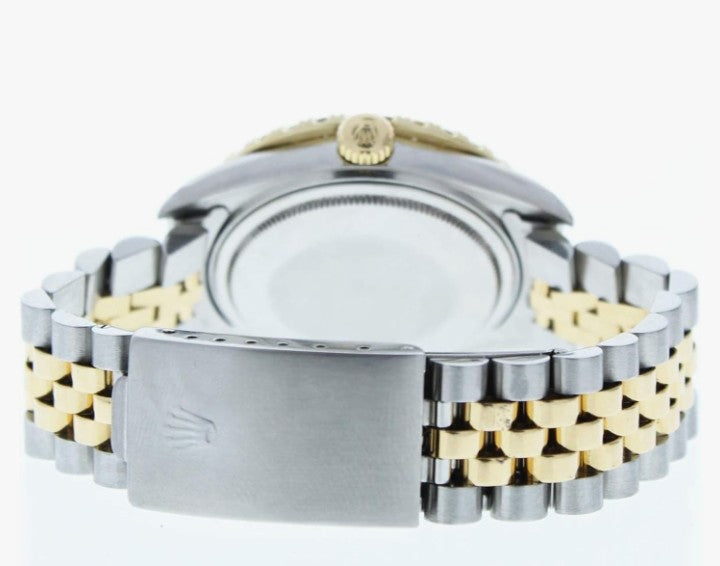 Rolex Datejust 36mm Watch 16233 Custom Mother of Pearl Diamond Dial & 3CT Diamond Bezel (Preowned)
