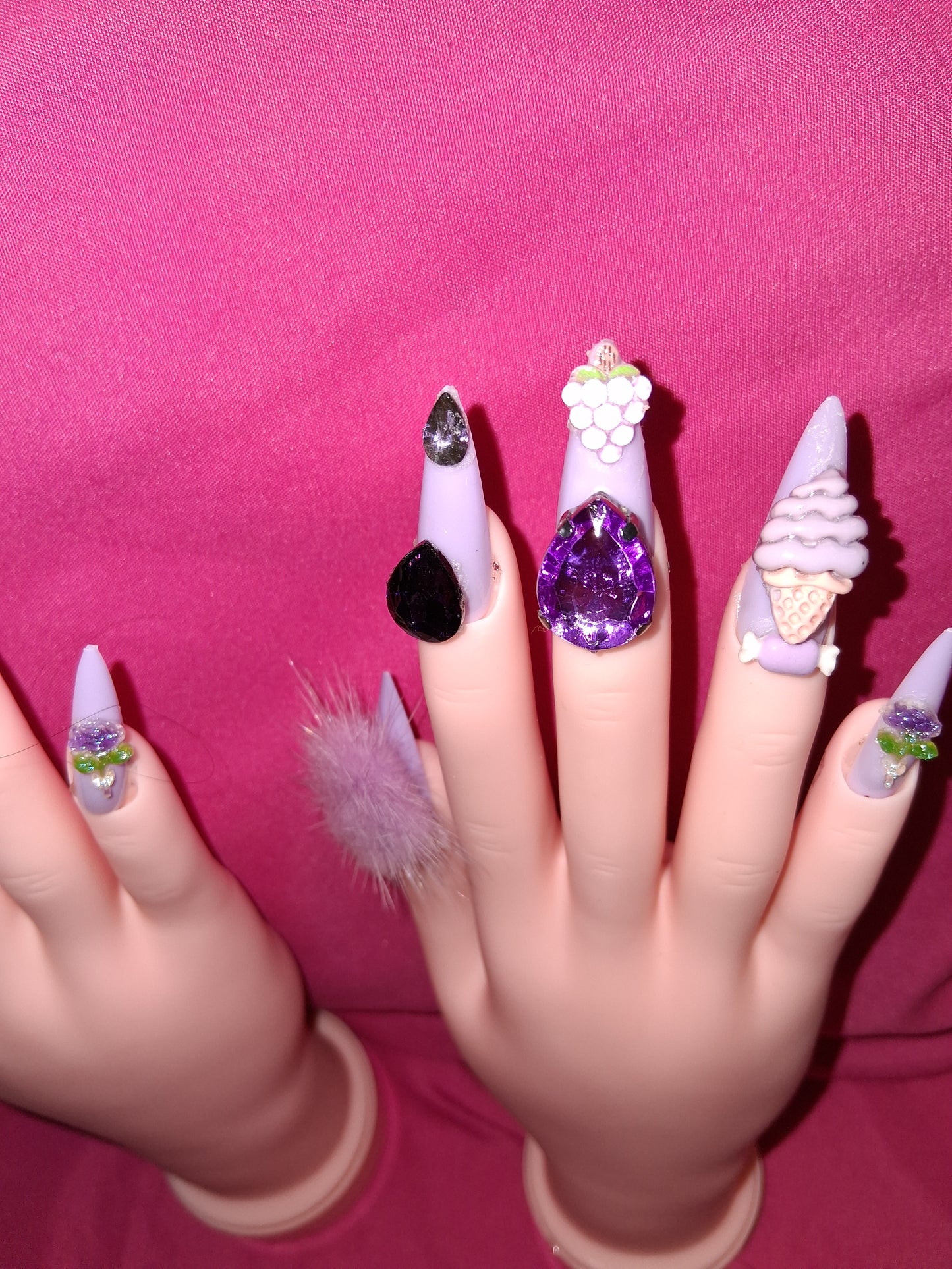 COCOMONEY NAILS CUSTOM 1 OF 1 GLUE ON PRESS ON COMES WITH FREE GIFTS #o12