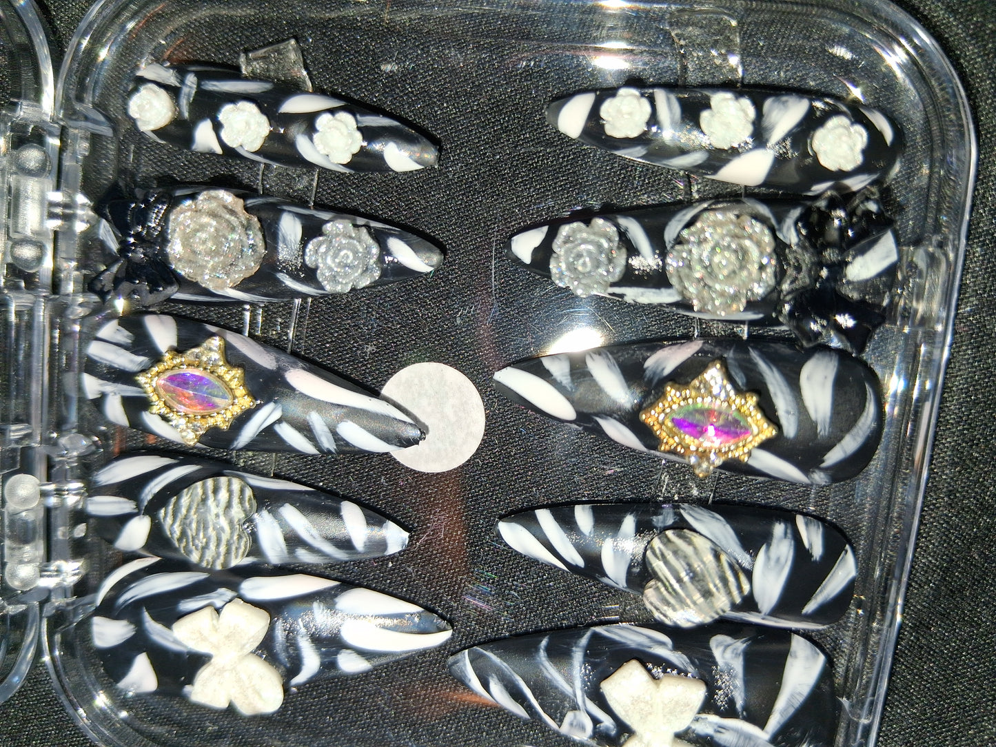 COCOMONEY NAILS CUSTOM ONE OF A KIND PIECES WITH NAIL BAG AND FREE GIFTS ACRYLIC