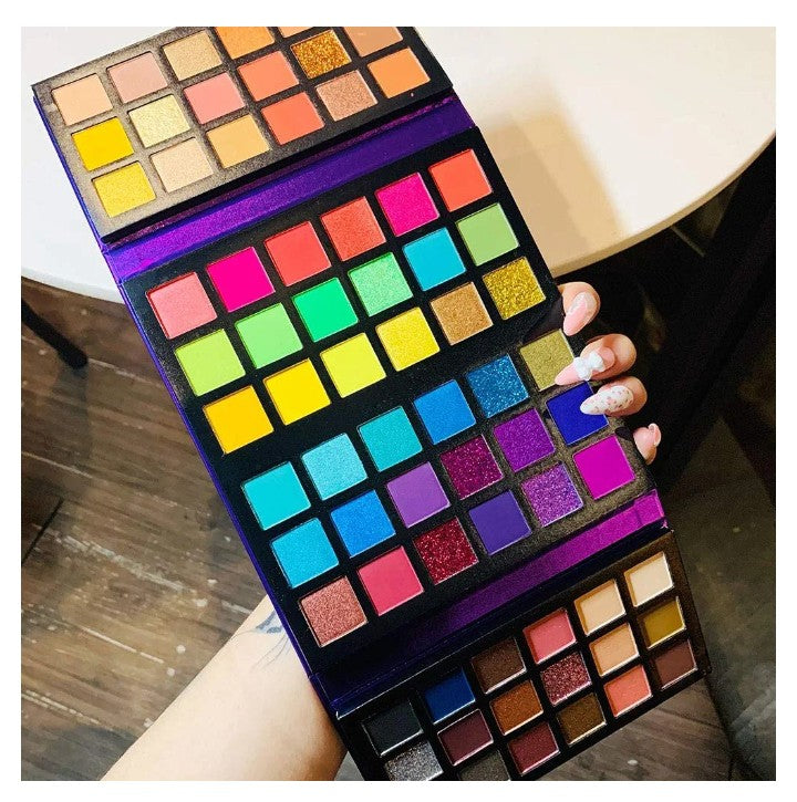 72 Colors Ultra Secret Eyeshadow Palette, 4 in1 Color Board Matte Shimmer Glitter Nude Natural All In One Makeup Palette Blendable Pigmented Make Up Eye Shadow Pallet Gift Kit