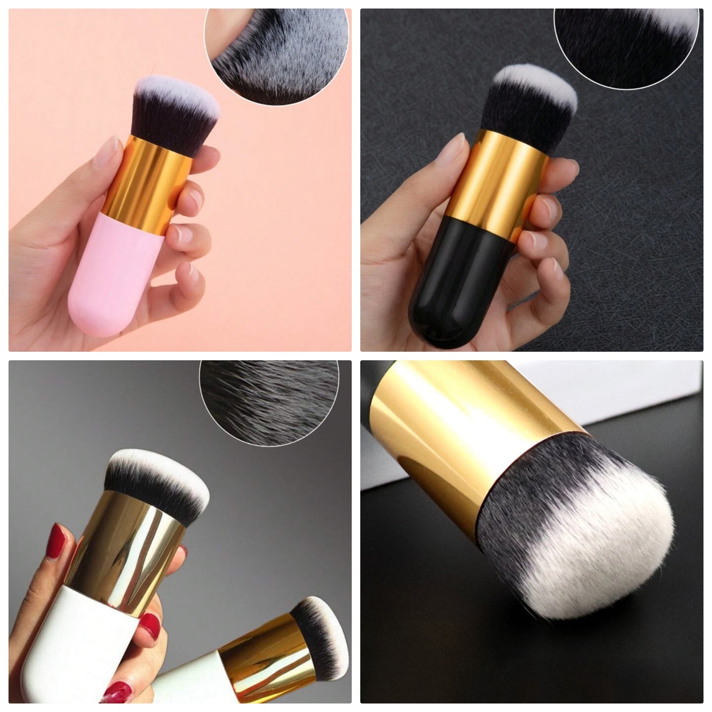 1Pc Foundation Brush Blush Brush Highlight Brush Cosmetic Brush Makeup Tools material pp