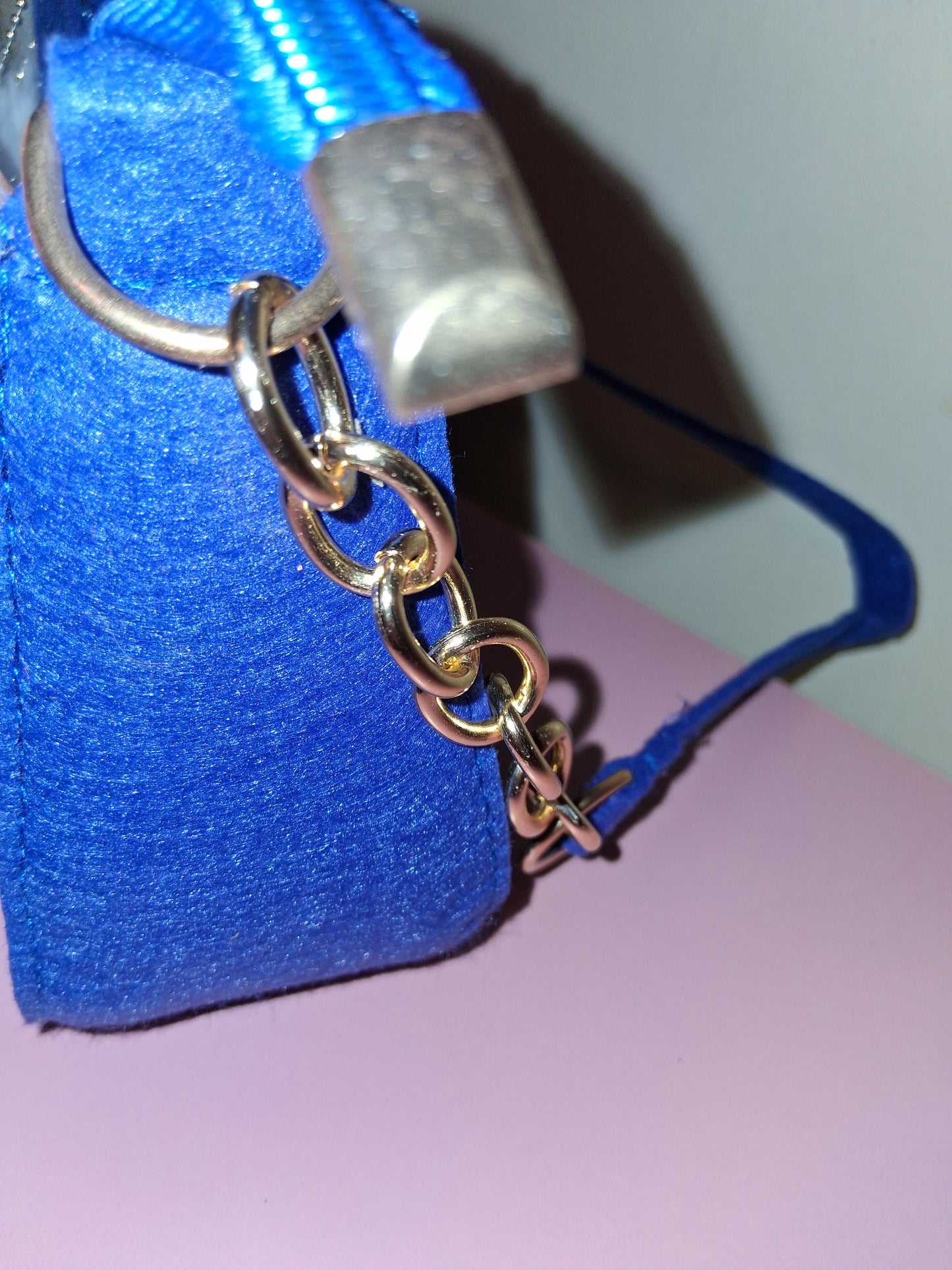 COCOMONEY MINI HANDBAG BLUE 8IN BY 4HALF IN BY 2HALF IN only 1