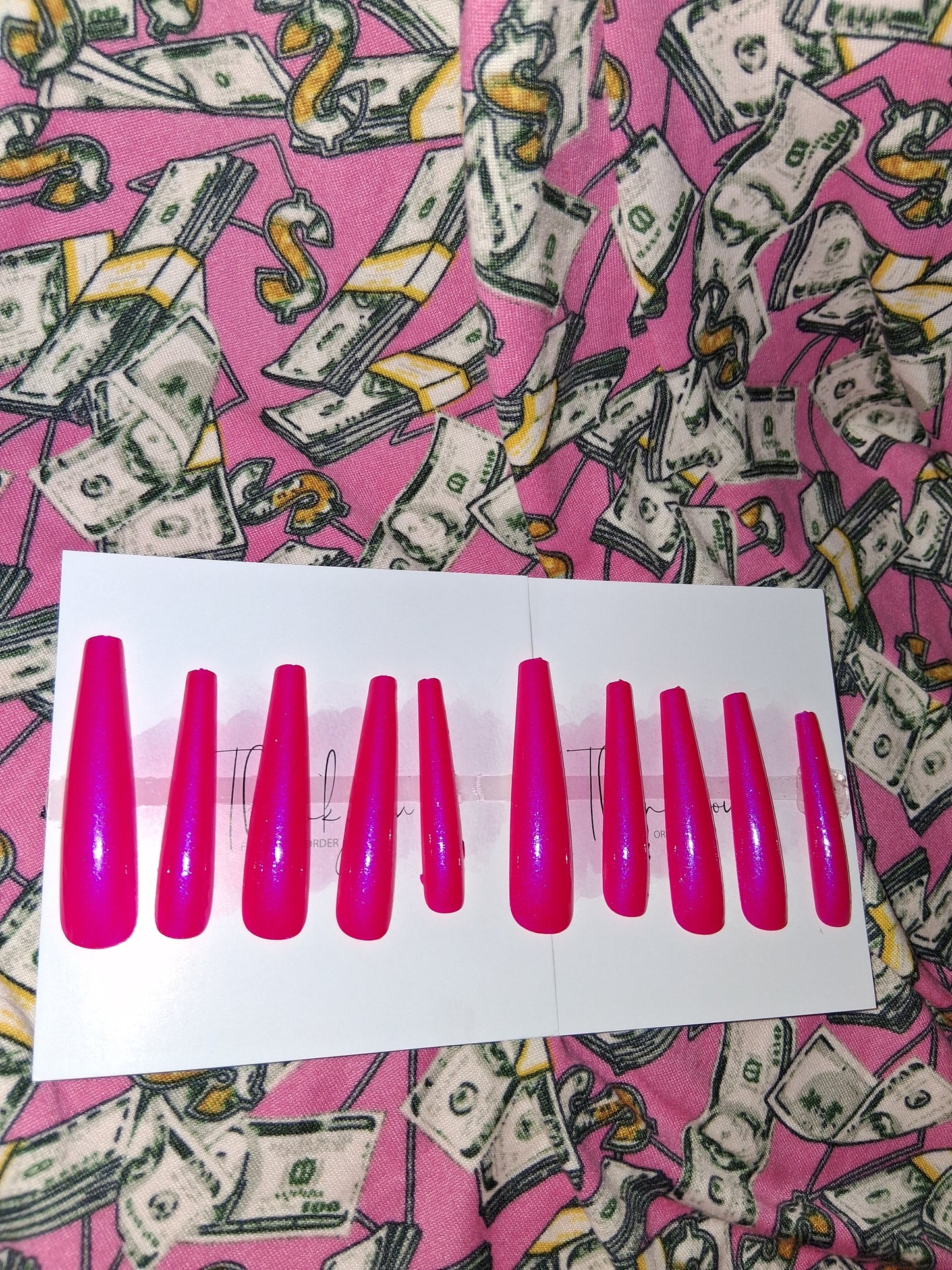COCOMONEY NAILS CUSTOM 1 OF 1 GLUE ON PRESS ON COMES WITH FREE GIFTS #g2