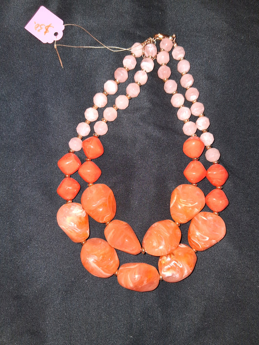COCOMONEY NECKLACE GEMSTONES 18IN