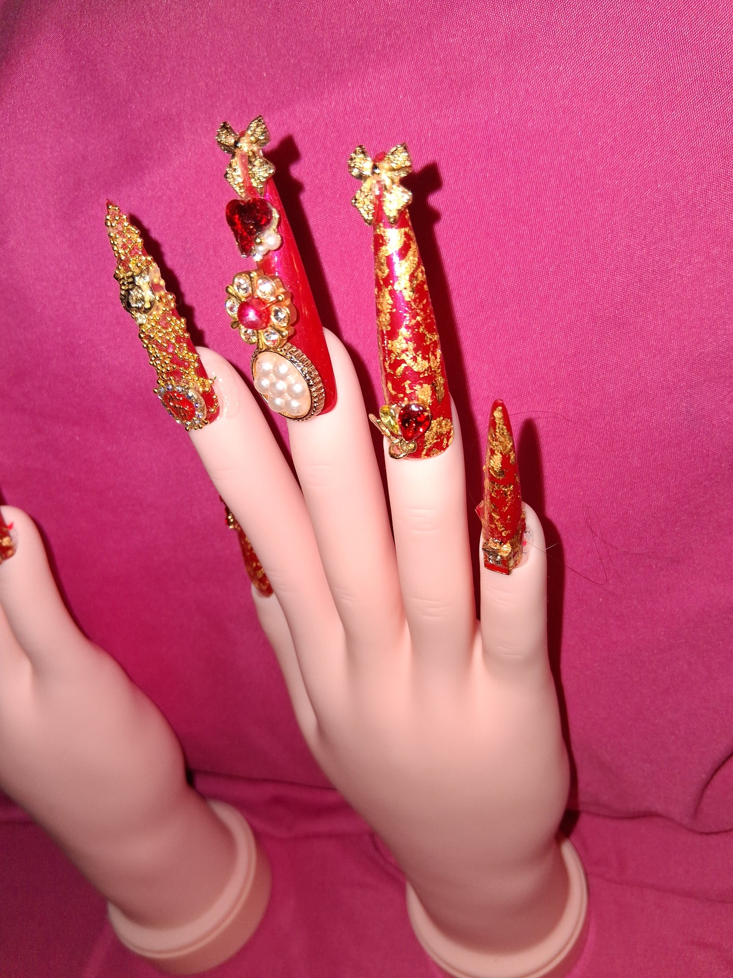 COCOMONEY NAILS CUSTOM 1 OF 1 GLUE ON PRESS ON COMES WITH FREE GIFTS #o11