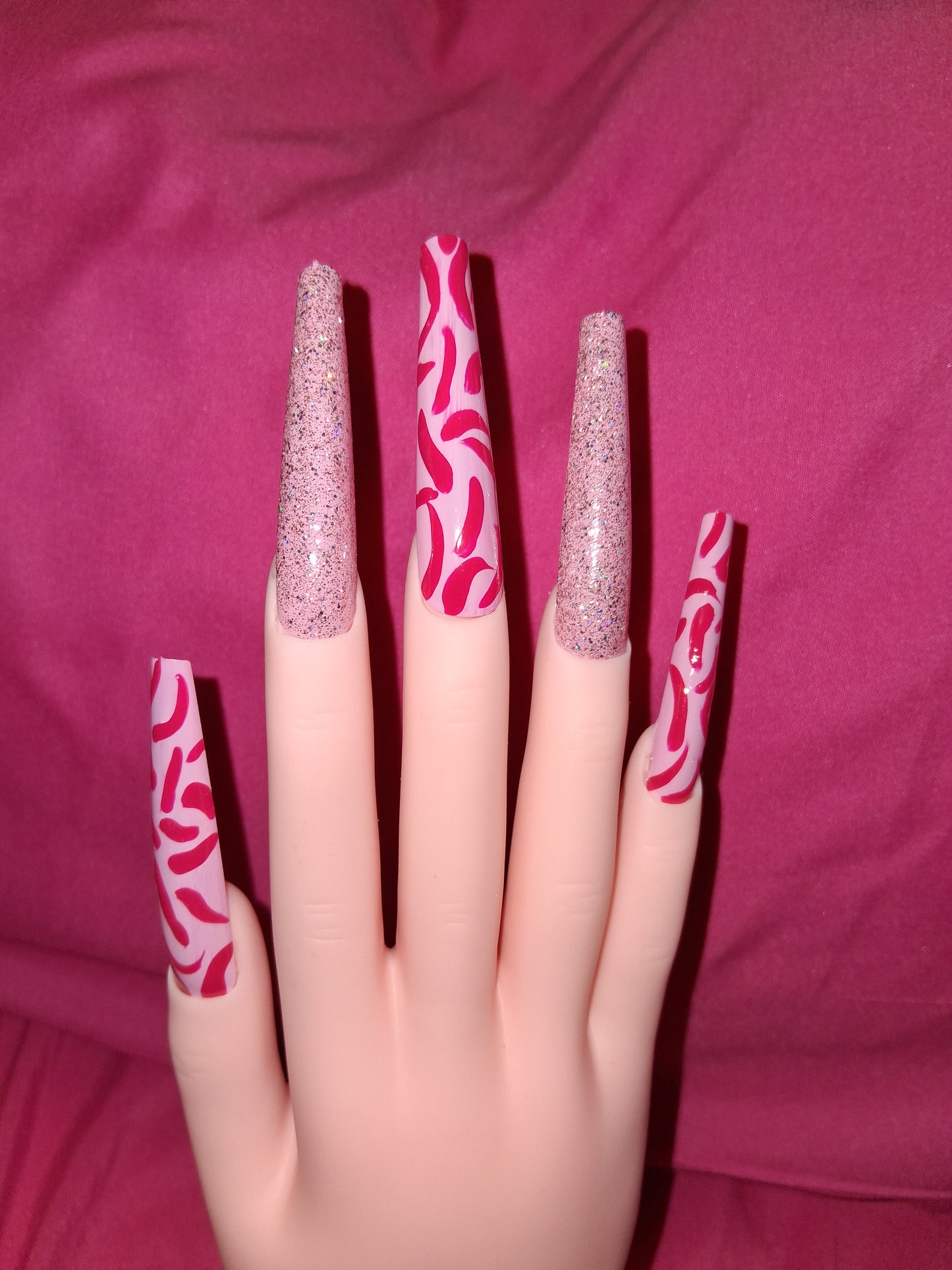 COCOMONEY NAILS CUSTOM 1 OF 1 GLUE ON PRESS ON COMES WITH FREE GIFTS #o97