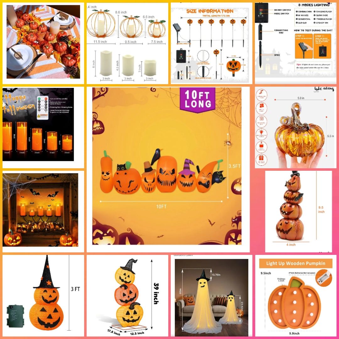 Halloween decor choose number by the item you want as shown in picture
