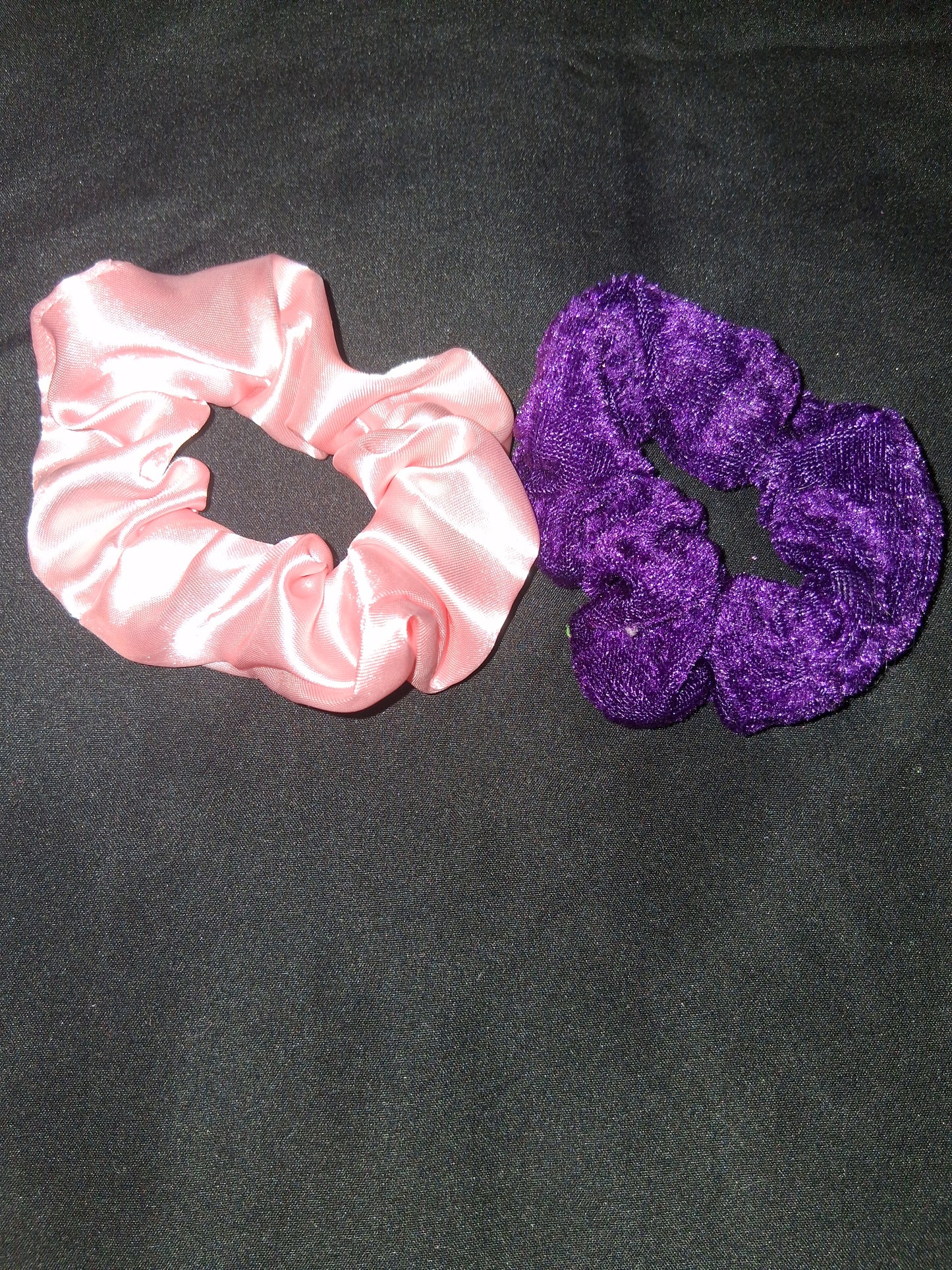 COCOMONEY HAIR SCRUNCHIES 2 PIECES SATIN OR VELVET