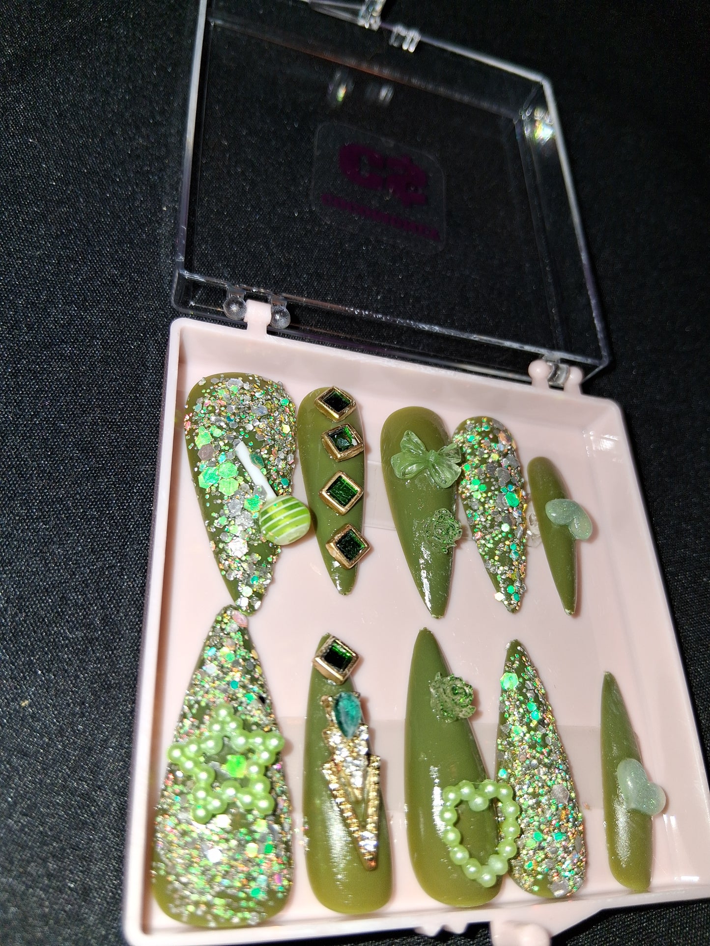 COCOMONEY NAILS CUSTOM ONE OF A KIND PIECES WITH NAIL BAG AND FREE GIFTS