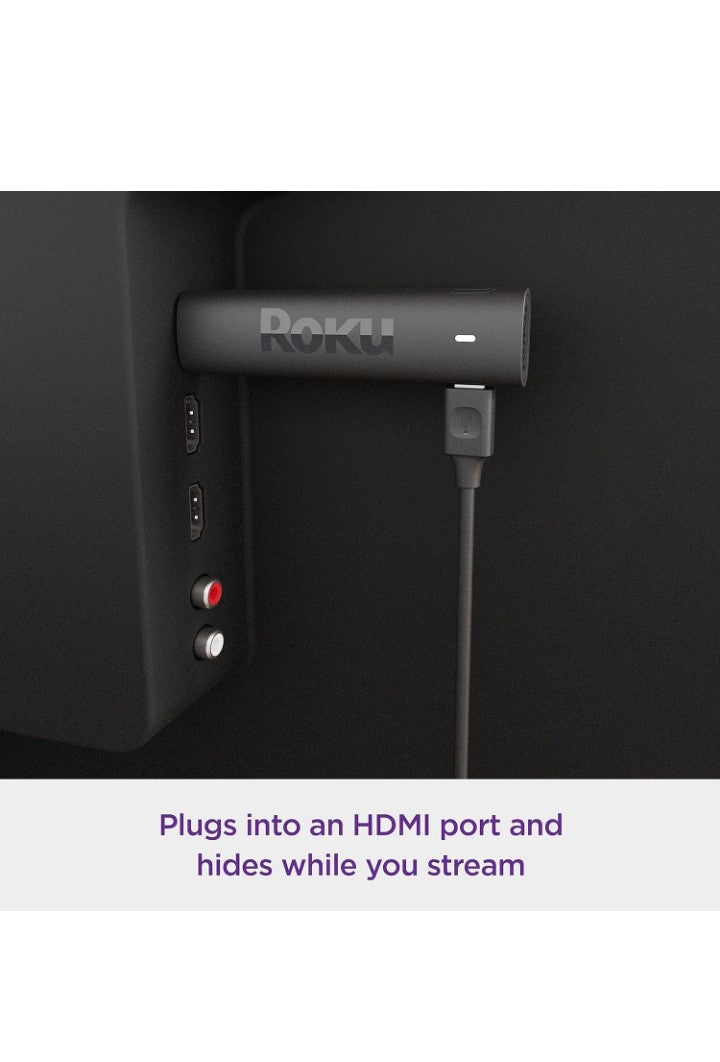 Roku Streaming Stick 4K | Portable Roku Streaming Device 4K/HDR/Dolby Vision, Roku Voice Remote, Free & Live TV