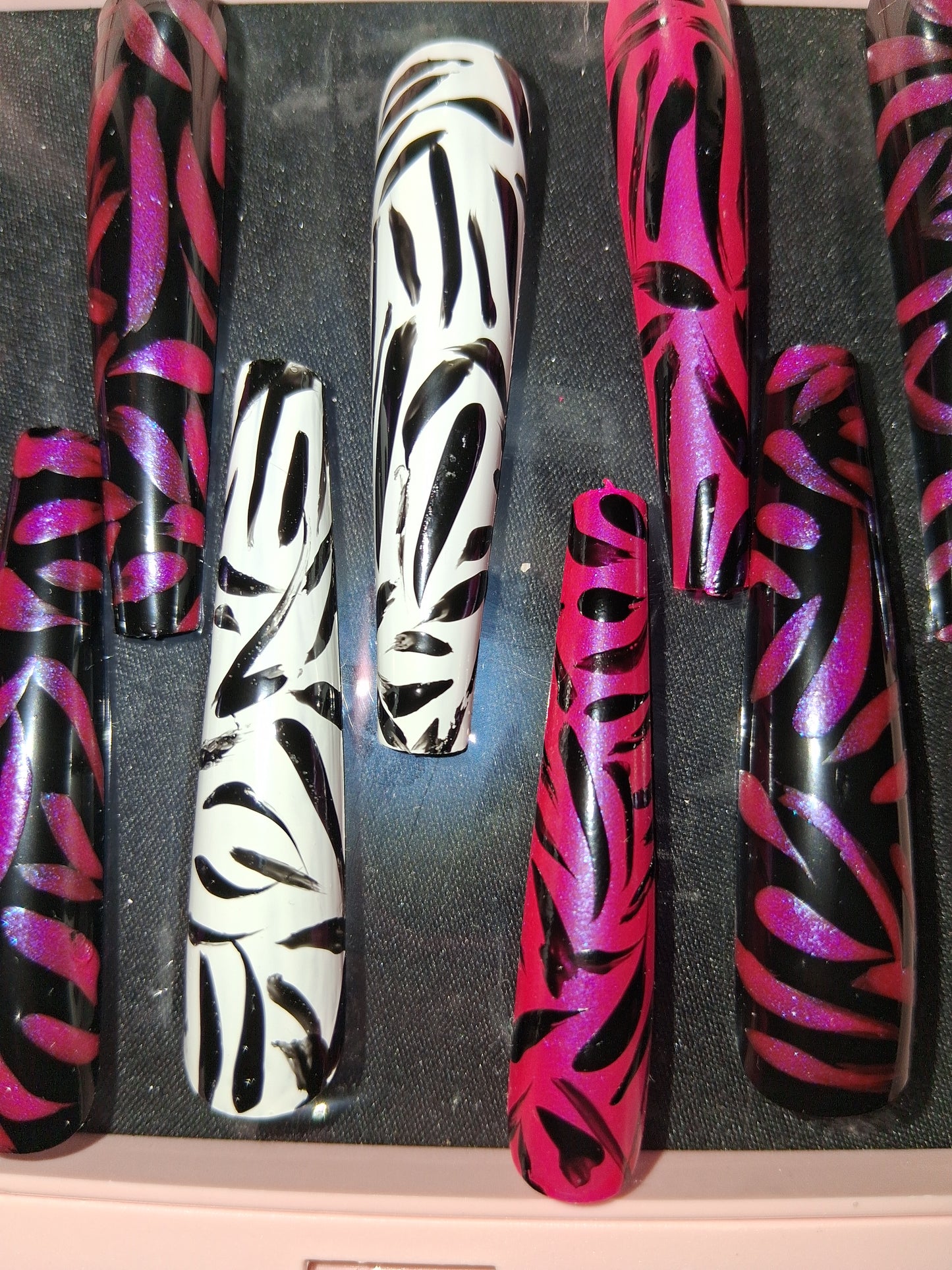 COCOMONEY NAILS CUSTOM 1 OF 1 GLUE ON PRESS ON COMES WITH FREE GIFTS #p53