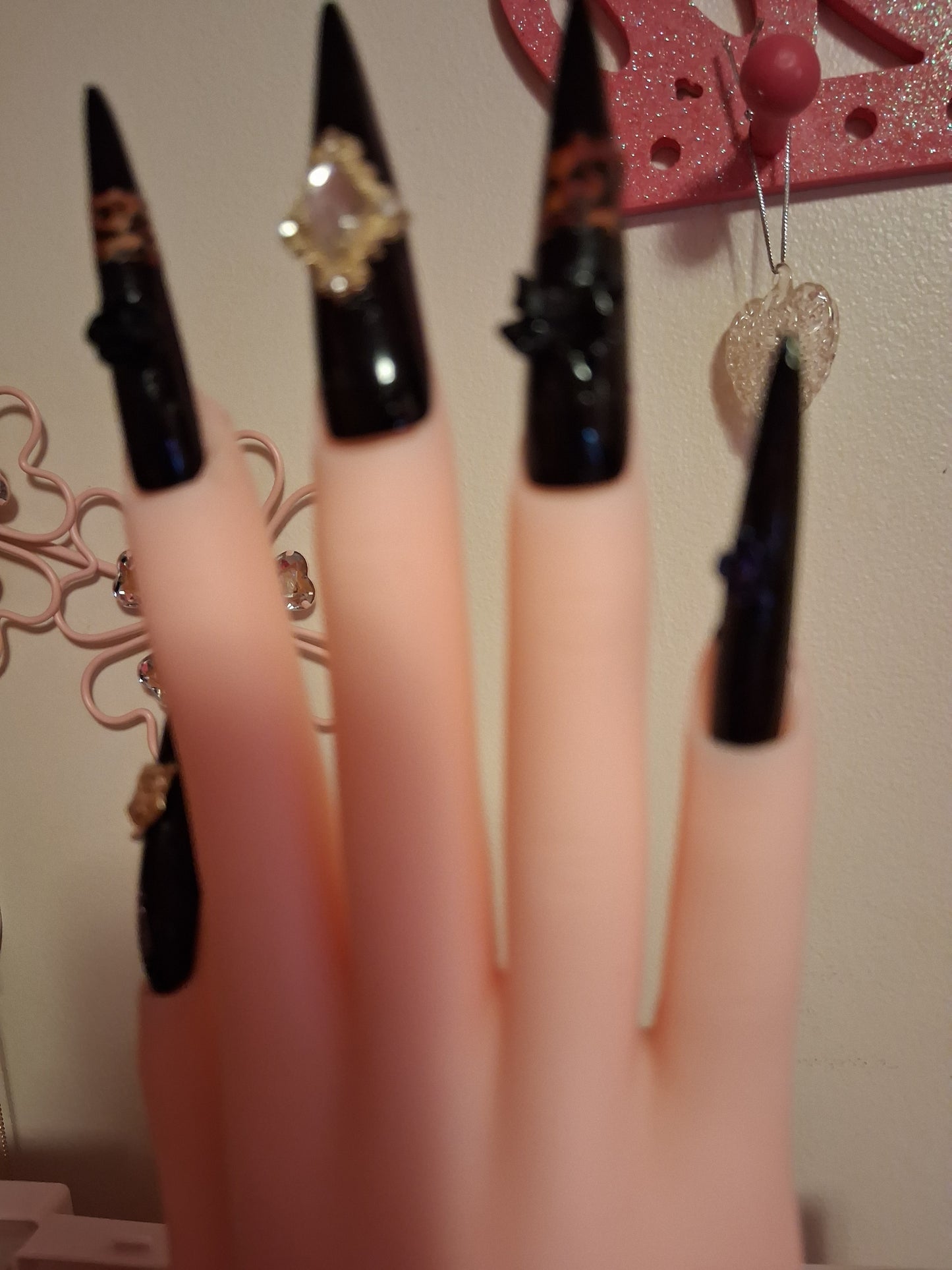 COCOMONEY NAILS CUSTOM 1 OF 1 GLUE ON PRESS ON COMES WITH FREE GIFTS #o93