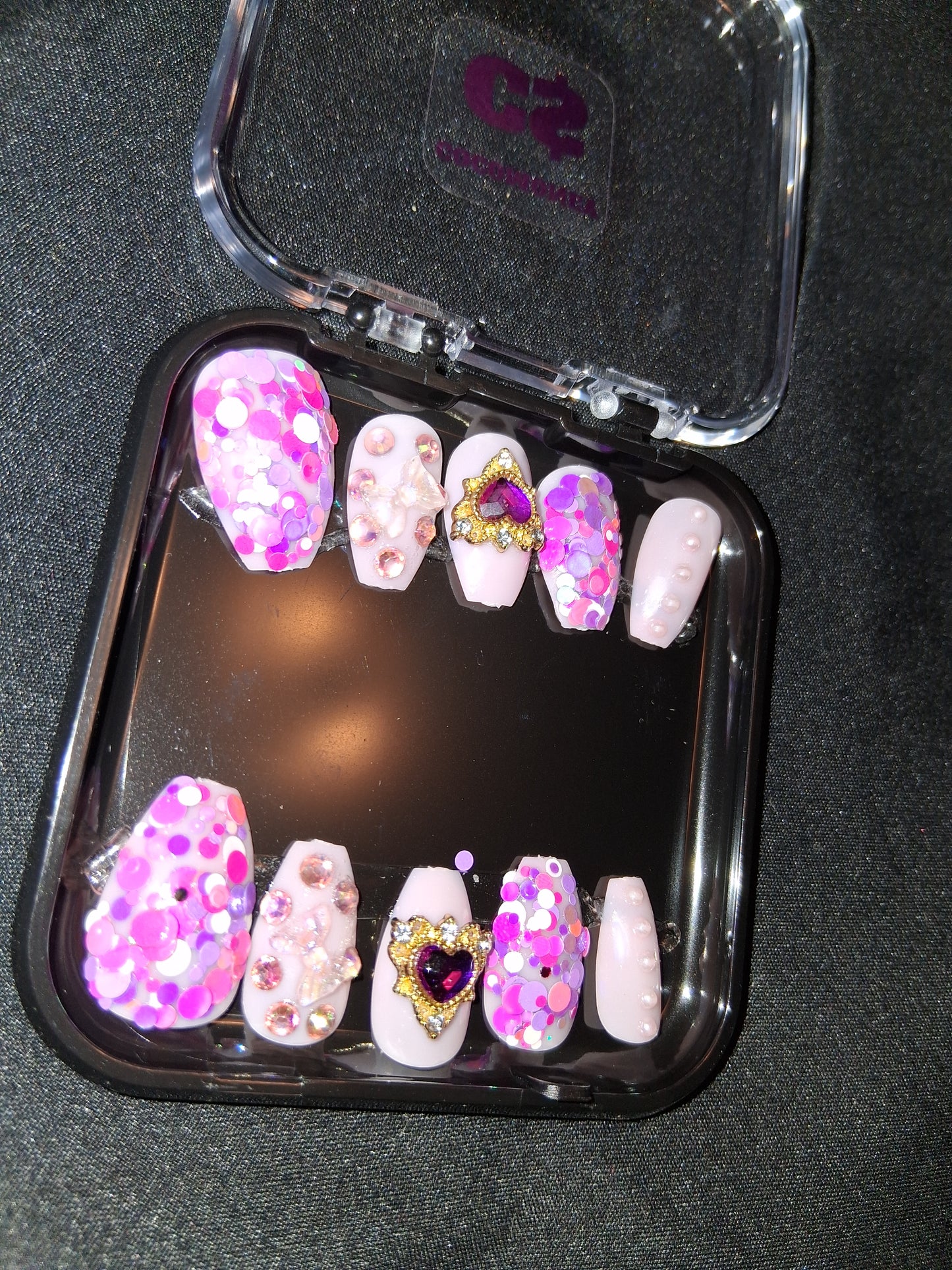 COCOMONEY NAILS CUSTOM ONE OF A KIND PIECES WITH NAIL BAG AND FREE GIFTS
