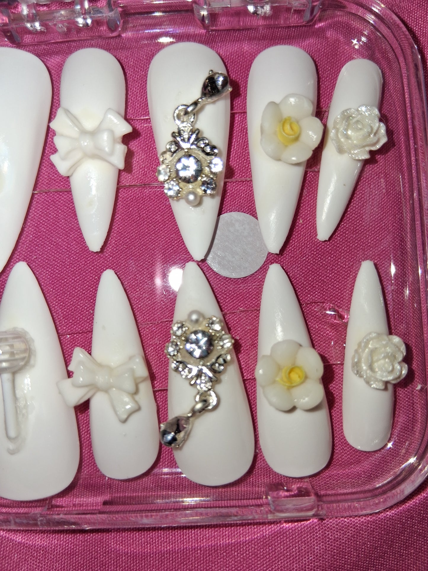 COCOMONEY NAILS CUSTOM 1 OF 1 GLUE ON PRESS ON COMES WITH FREE GIFTS #b87