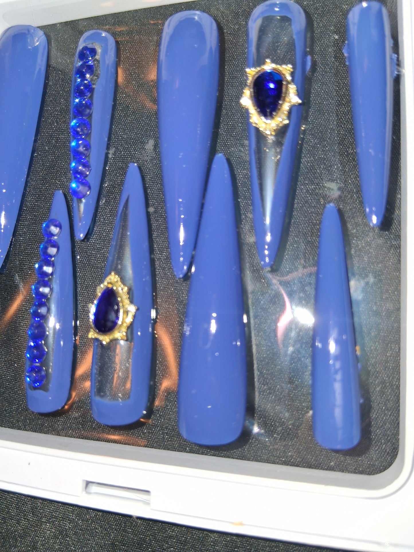 COCOMONEY NAILS CUSTOM 1 OF 1 GLUE ON PRESS ON COMES WITH FREE GIFTS #p48