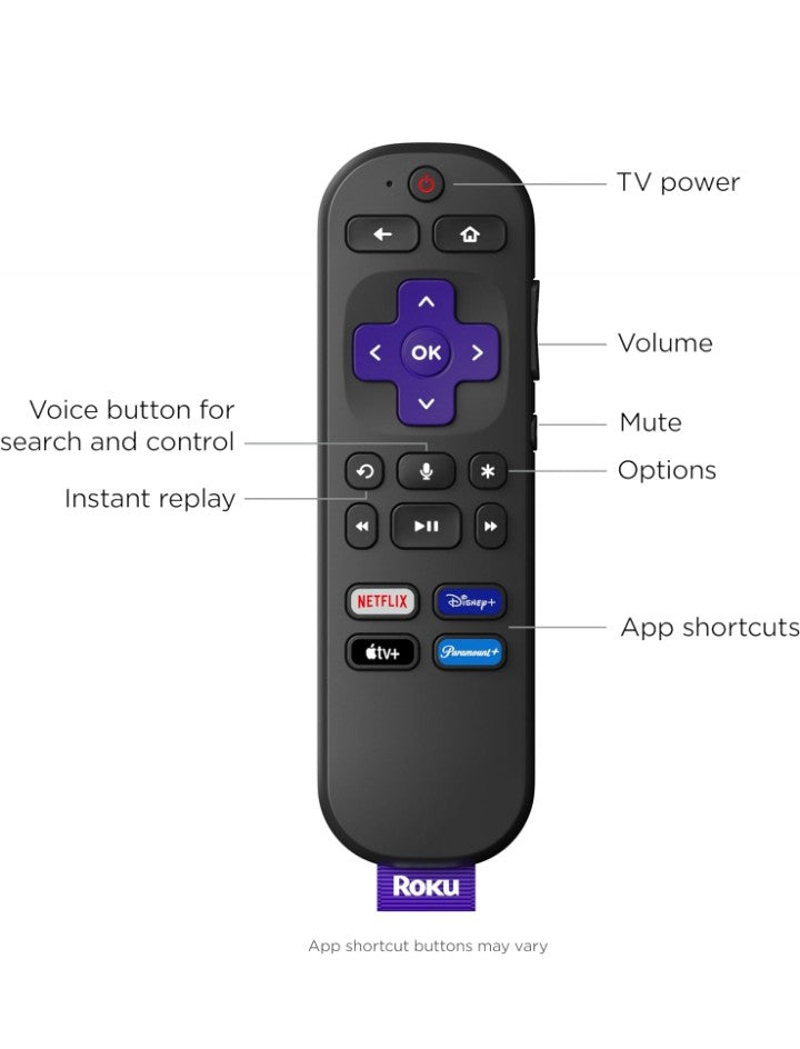 Roku Streaming Stick 4K | Portable Roku Streaming Device 4K/HDR/Dolby Vision, Roku Voice Remote, Free & Live TV