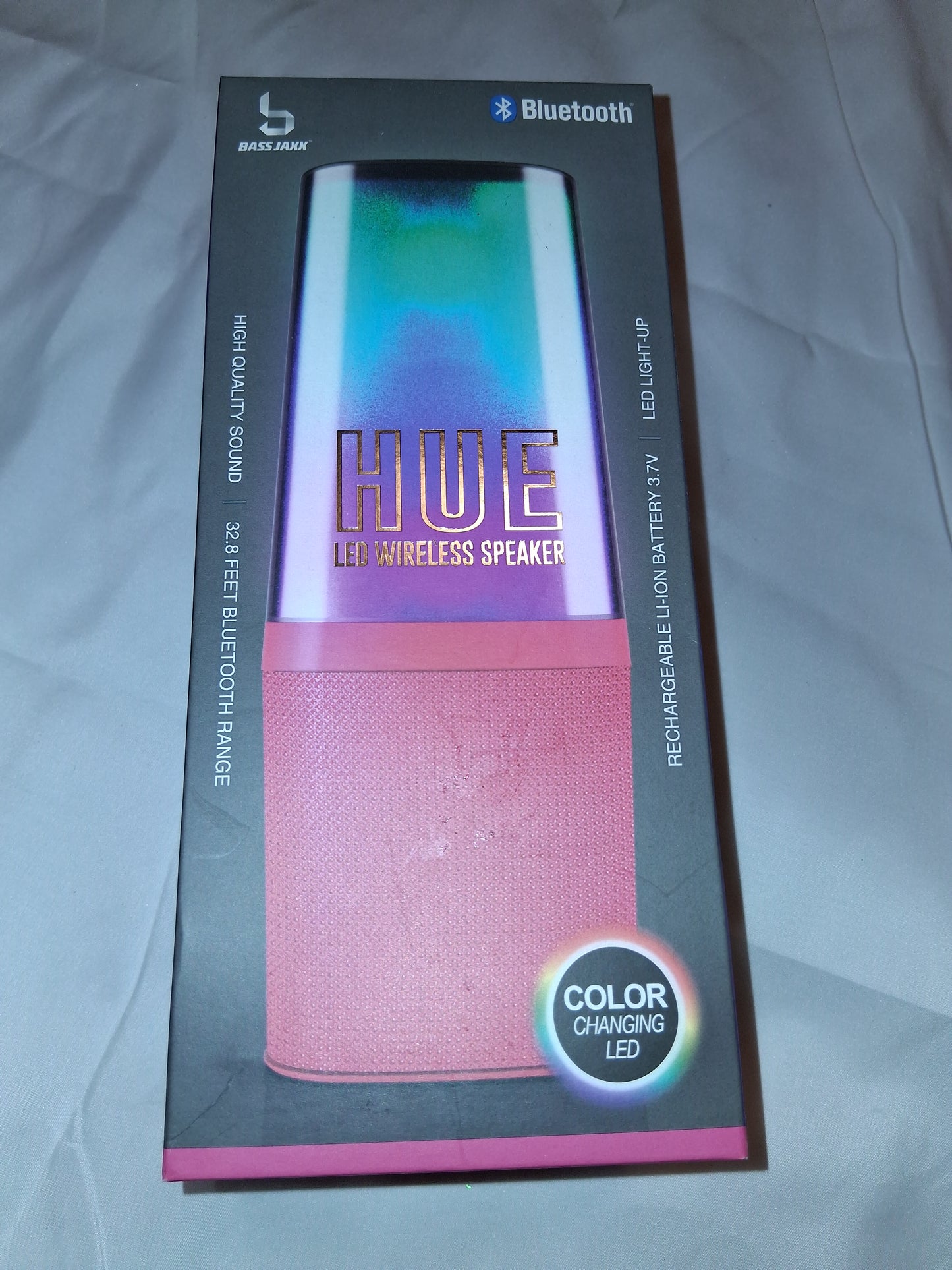 Bluetooth led speaker pink wireless only 1