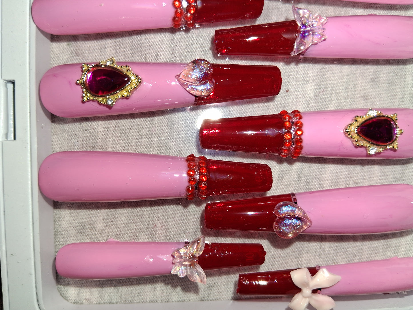 COCOMONEY NAILS CUSTOM 1 OF 1 GLUE ON PRESS ON COMES WITH FREE GIFTS #p30
