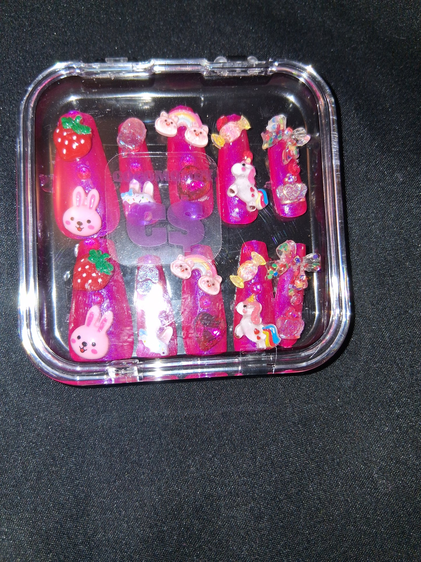 COCOMONEY NAILS CUSTOM ONE OF A KIND PIECES WITH NAIL BAG AND FREE GIFTS ACRYLIC