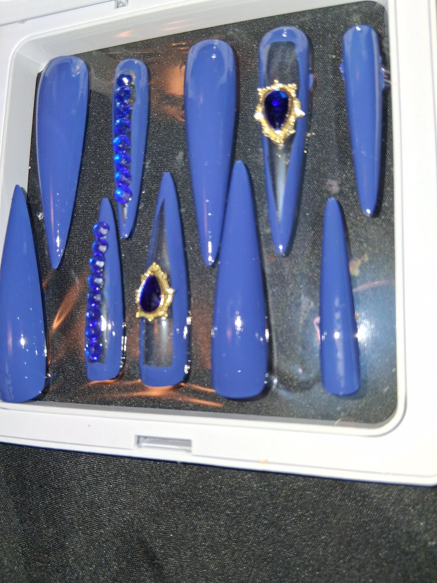 COCOMONEY NAILS CUSTOM 1 OF 1 GLUE ON PRESS ON COMES WITH FREE GIFTS #p48