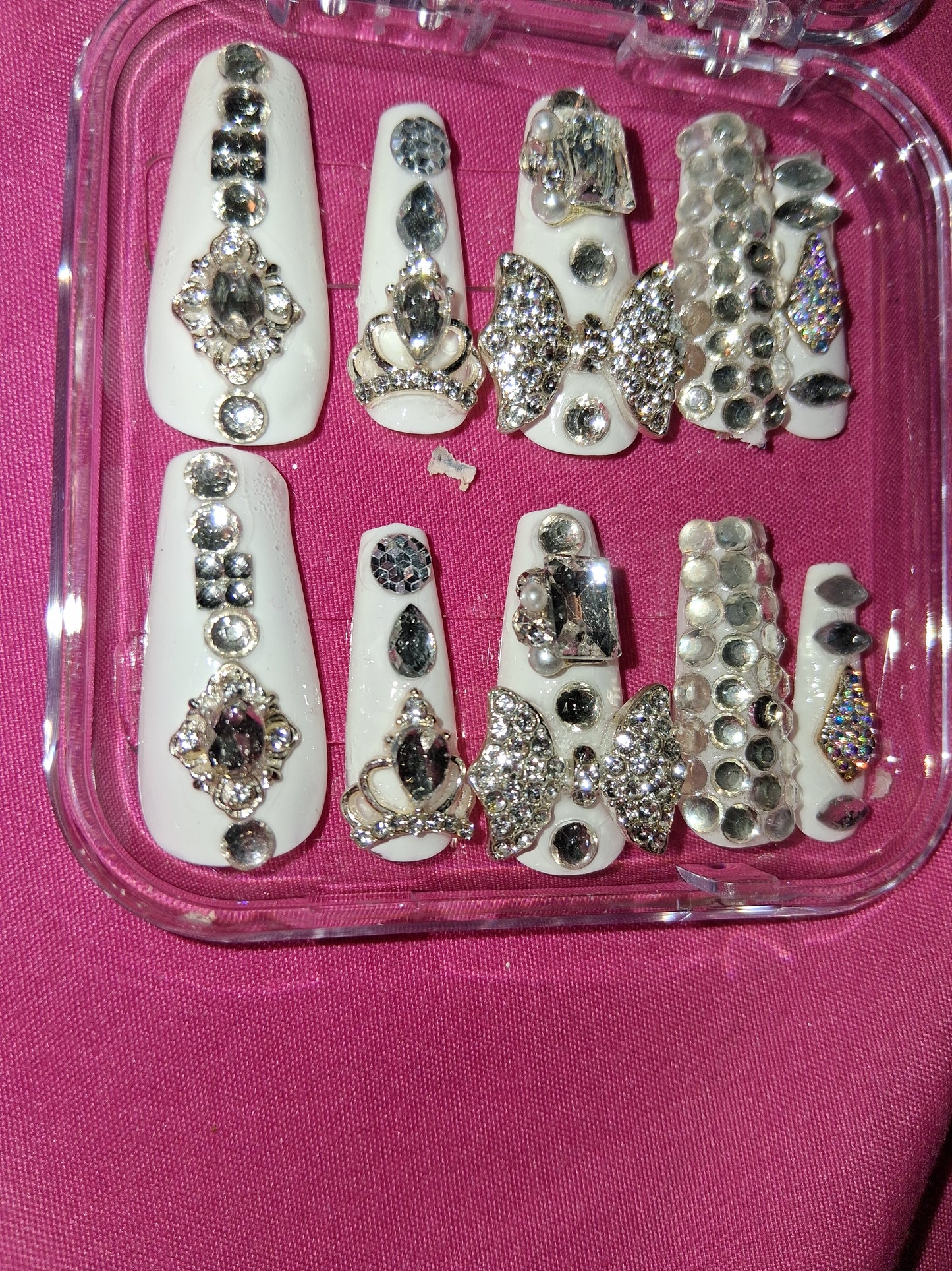 COCOMONEY NAILS CUSTOM 1 OF 1 GLUE ON PRESS ON COMES WITH FREE GIFTS #b50